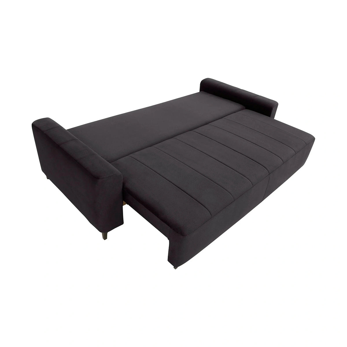 Canapea extensibila KAMARI, stofa catifelata gri antracit - Element 01, 235x108x93 cm