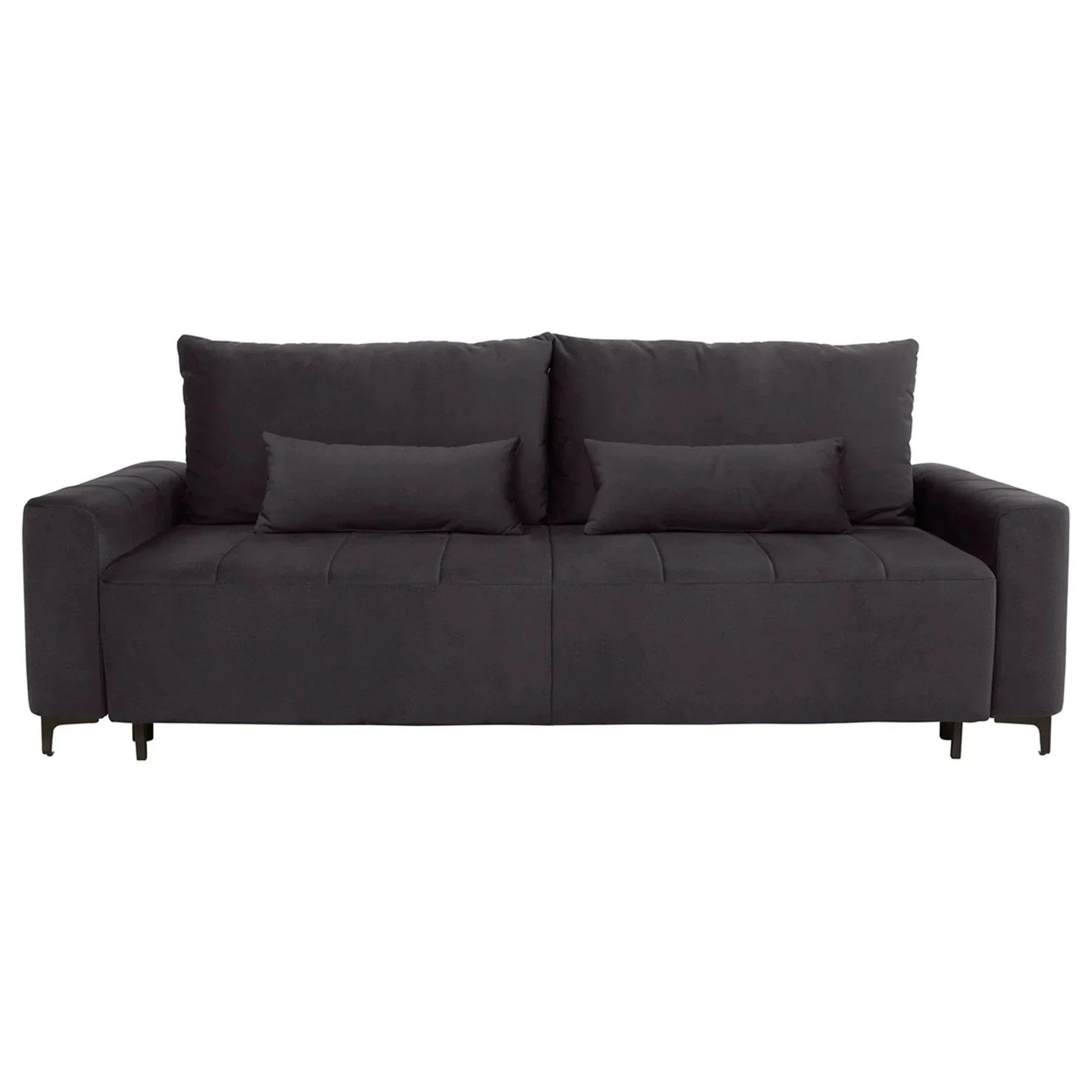 Canapea extensibila KAMARI, stofa catifelata gri antracit - Element 01, 235x108x93 cm