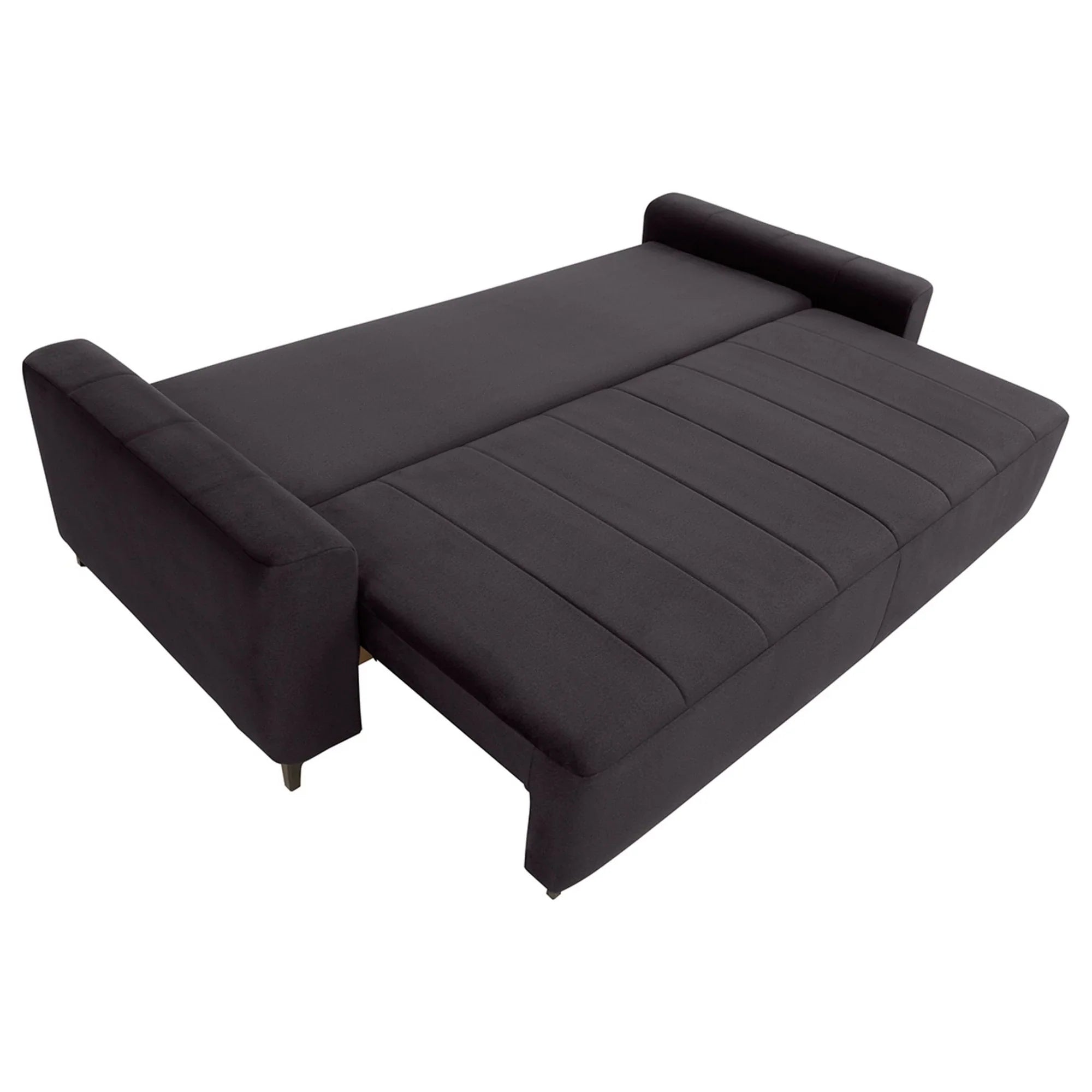 Canapea extensibila KAMARI, stofa catifelata gri antracit - Element 01, 235x108x93 cm