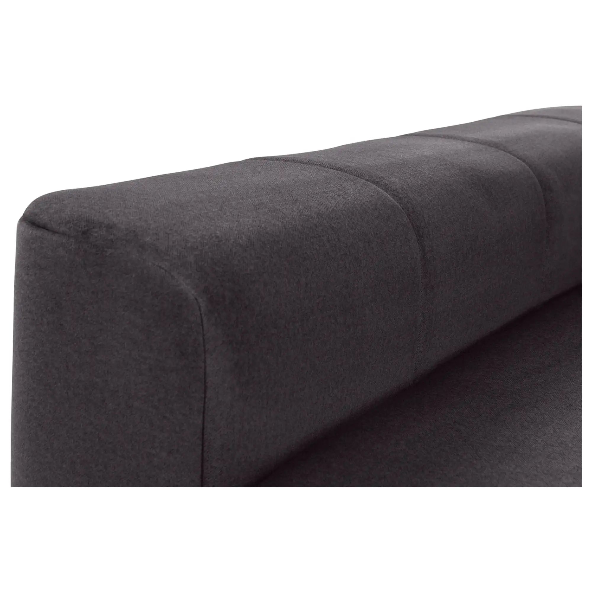 Canapea extensibila KAMARI, stofa catifelata gri antracit - Element 01, 235x108x93 cm