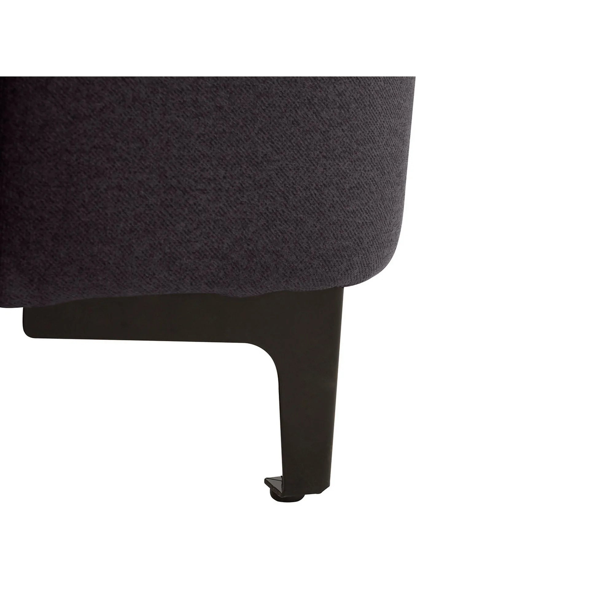 Canapea extensibila KAMARI, stofa catifelata gri antracit - Element 01, 235x108x93 cm