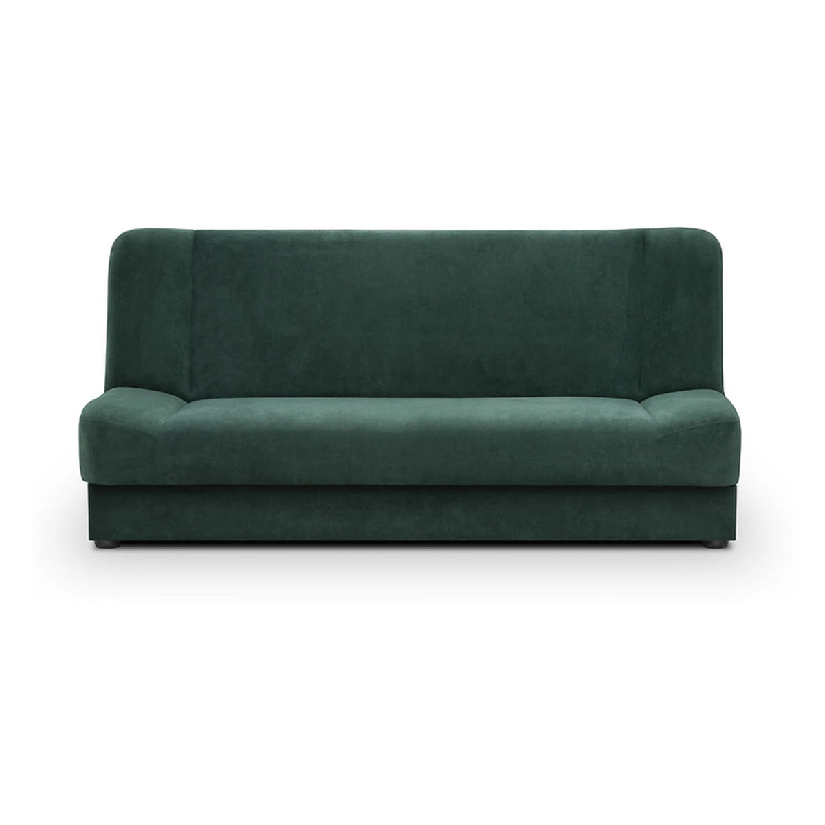 Canapea extensibila LAMI, stofa catifelata verde - Soft 13, cu lada depozitare, 190x85x87 cm