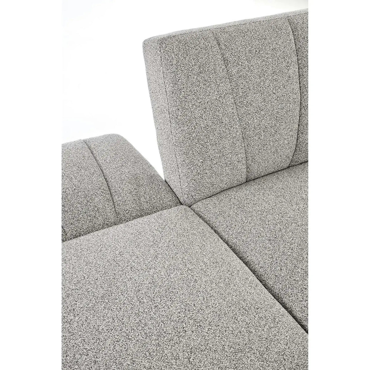 Canapea extensibila LARIX, gri, stofa clasica/lemn, 200x88-105x61-81m