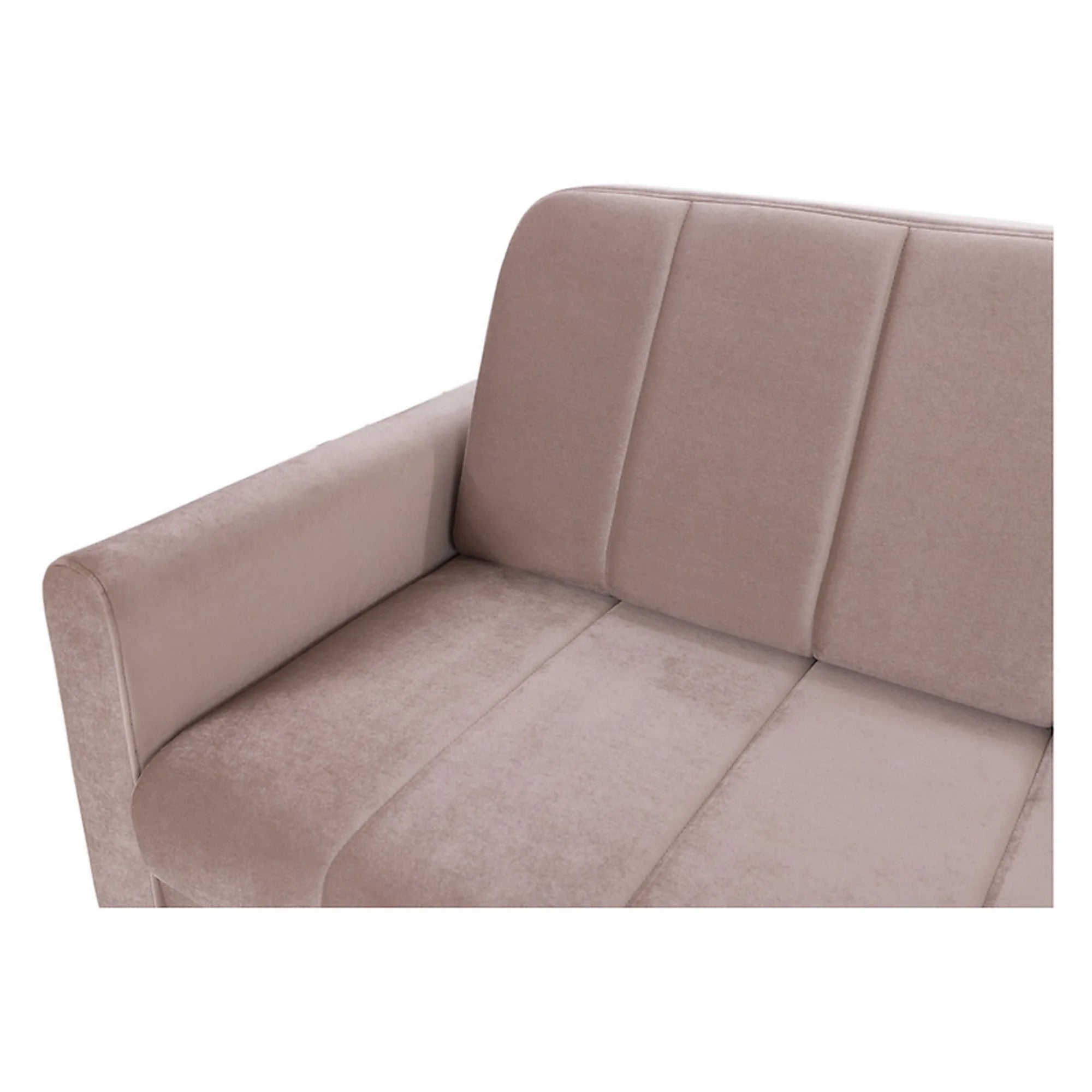 Canapea extensibila LATINA, stofa catifelata bej - Amon 16, 224x95x89 cm