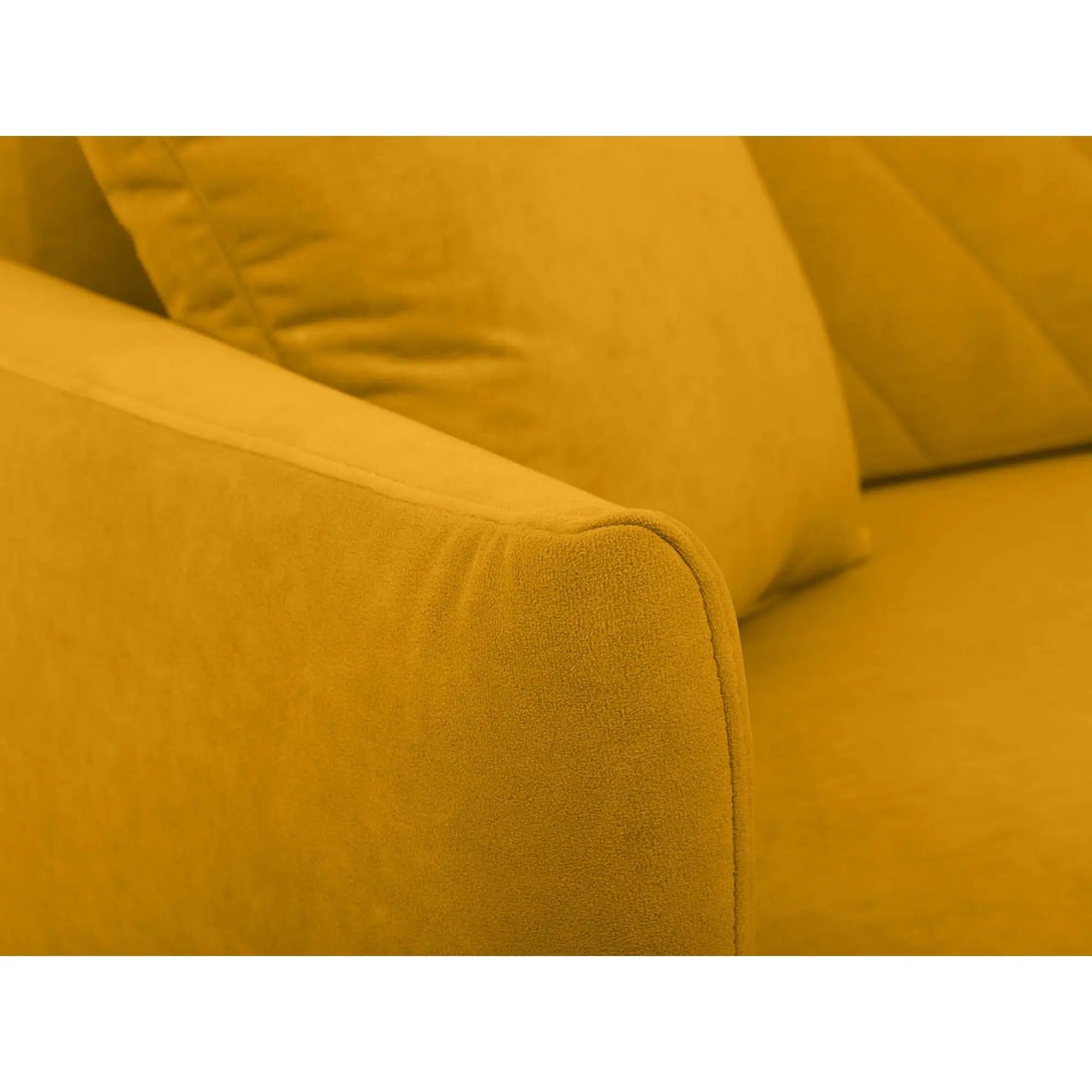 Canapea extensibila LOGAN, stofa catifelata galben - Mavel 68, 214x96x91 cm