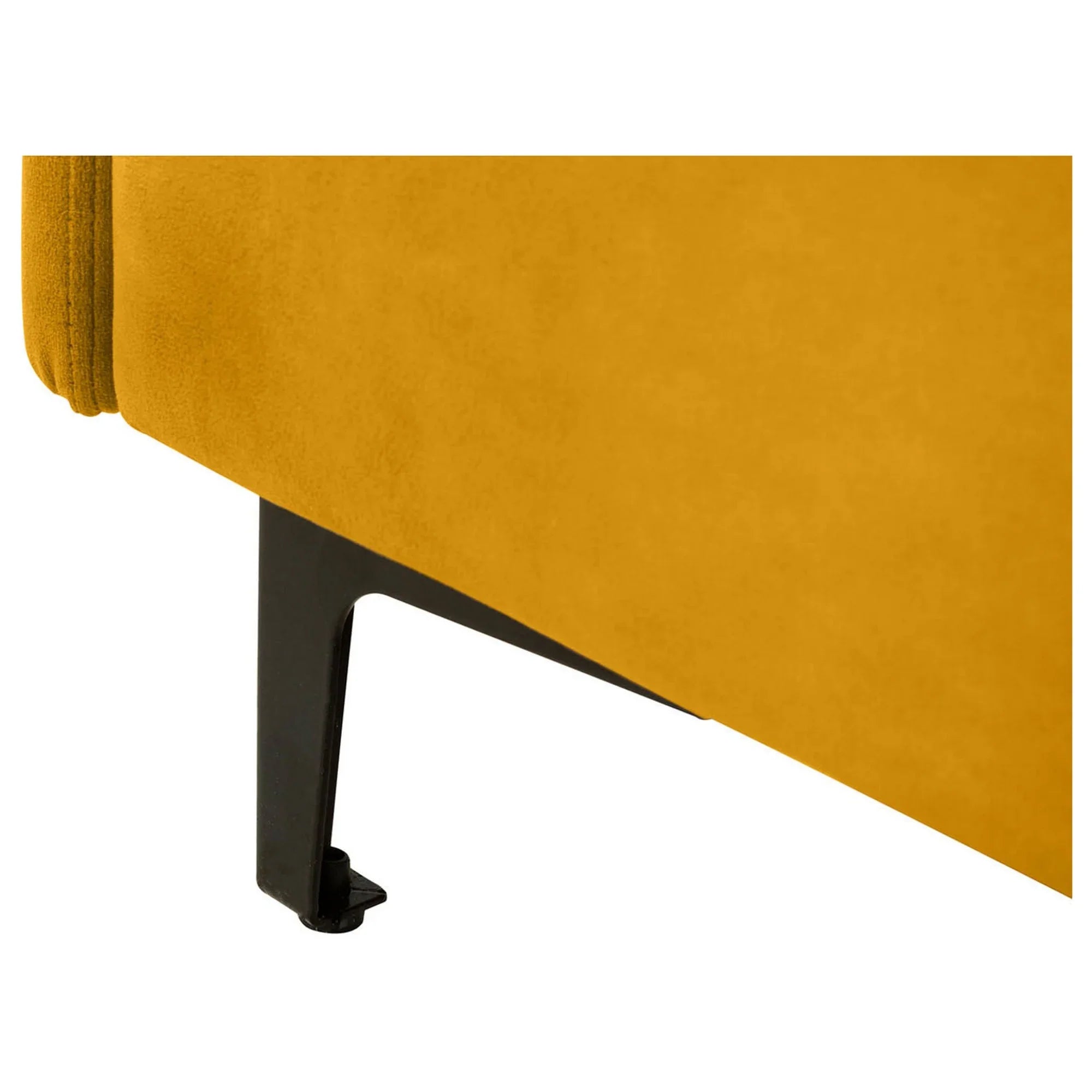 Canapea extensibila LOGAN, stofa catifelata galben - Mavel 68, 214x96x91 cm