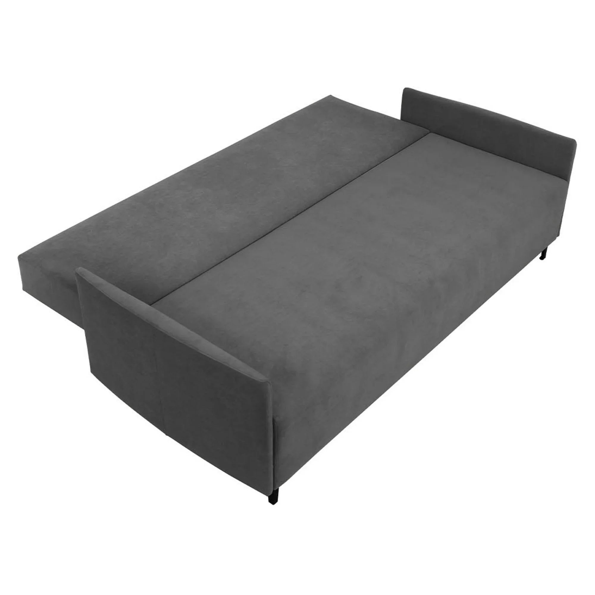 Canapea extensibila LOGAN, stofa catifelata gri - Mavel 14, 214x96x91 cm