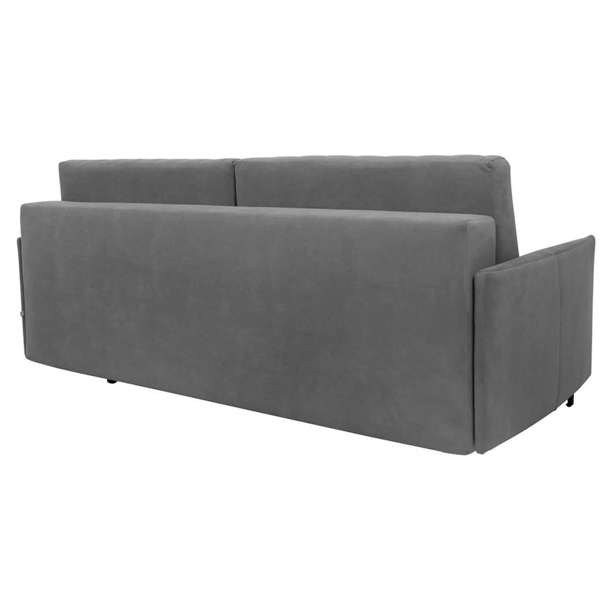 Canapea extensibila LOGAN, stofa catifelata gri - Mavel 14, 214x96x91 cm