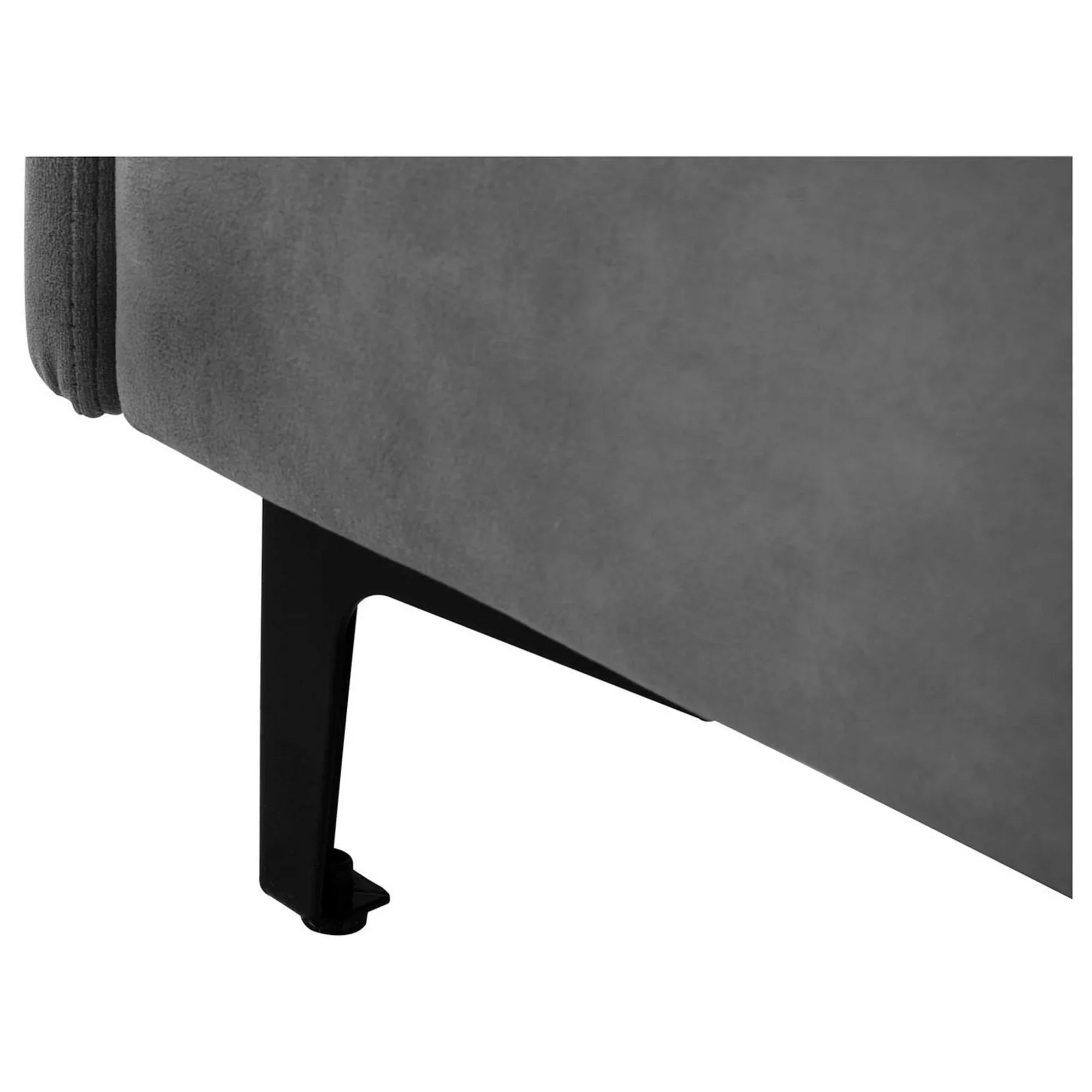 Canapea extensibila LOGAN, stofa catifelata gri - Mavel 14, 214x96x91 cm