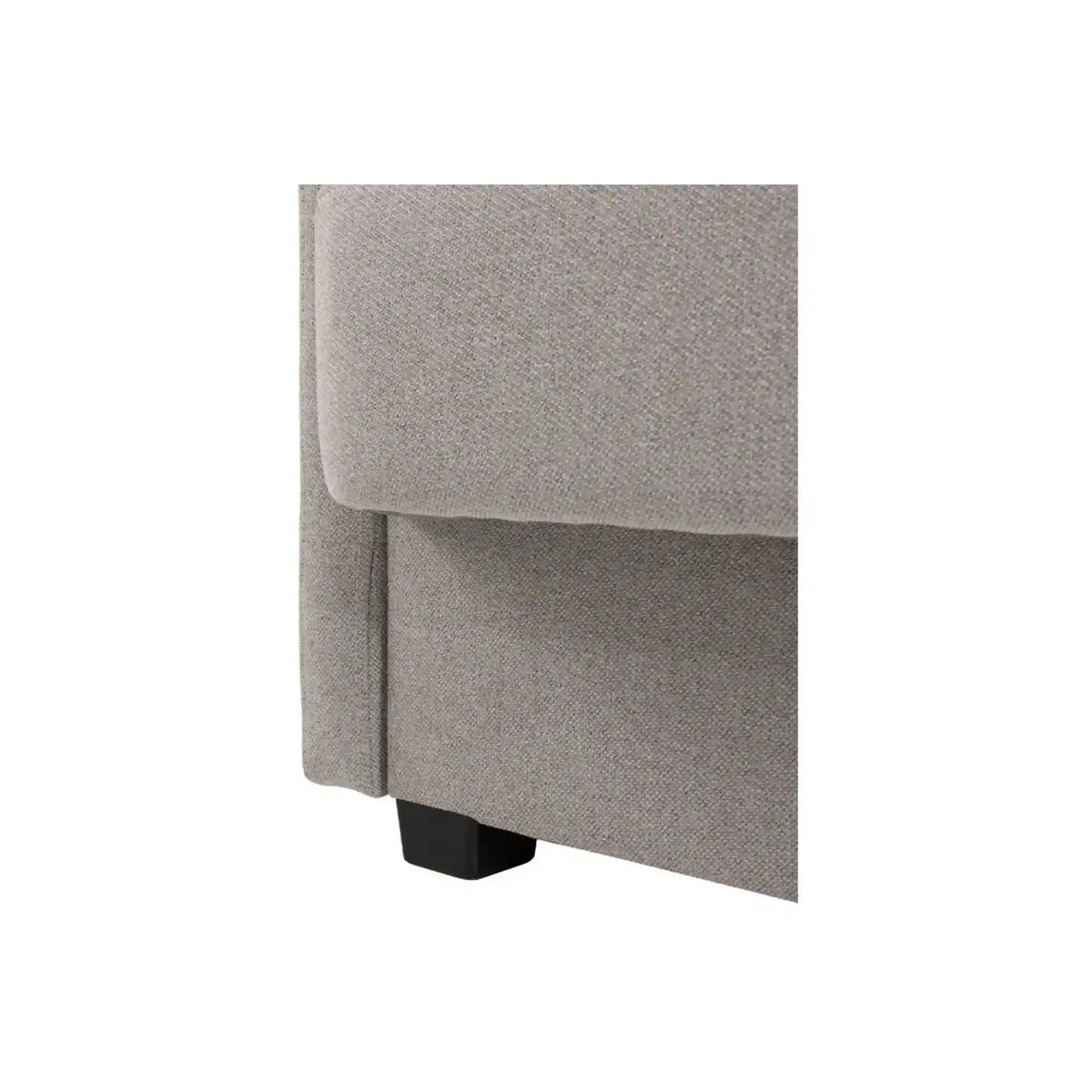 Canapea extensibila MARO, stofa clasica gri - Mossa 09, cu lada depozitare, 207x95x95 cm