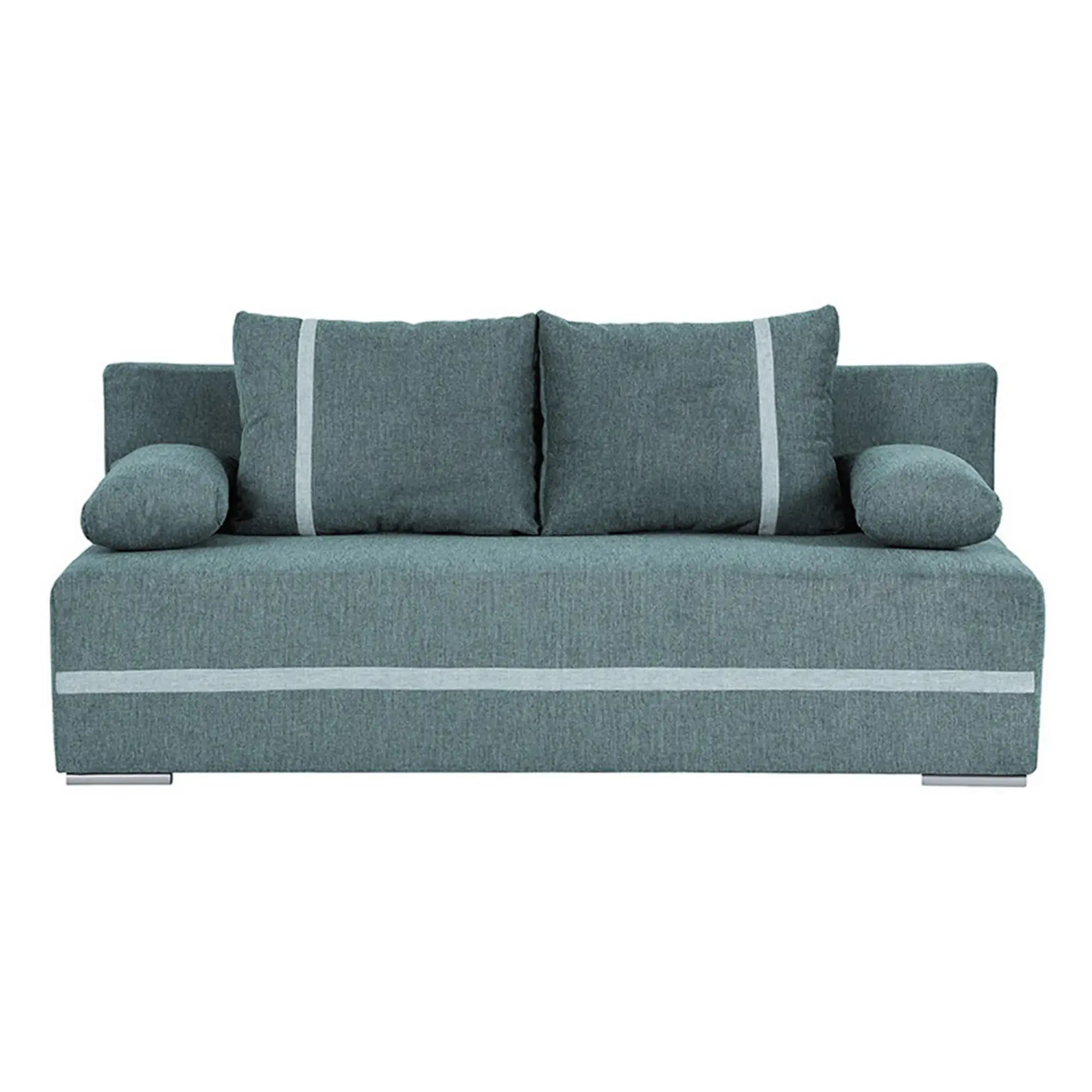 Canapea extensibila MATA, stofa catifelata verde - Aragon 75, 191x89x91 cm