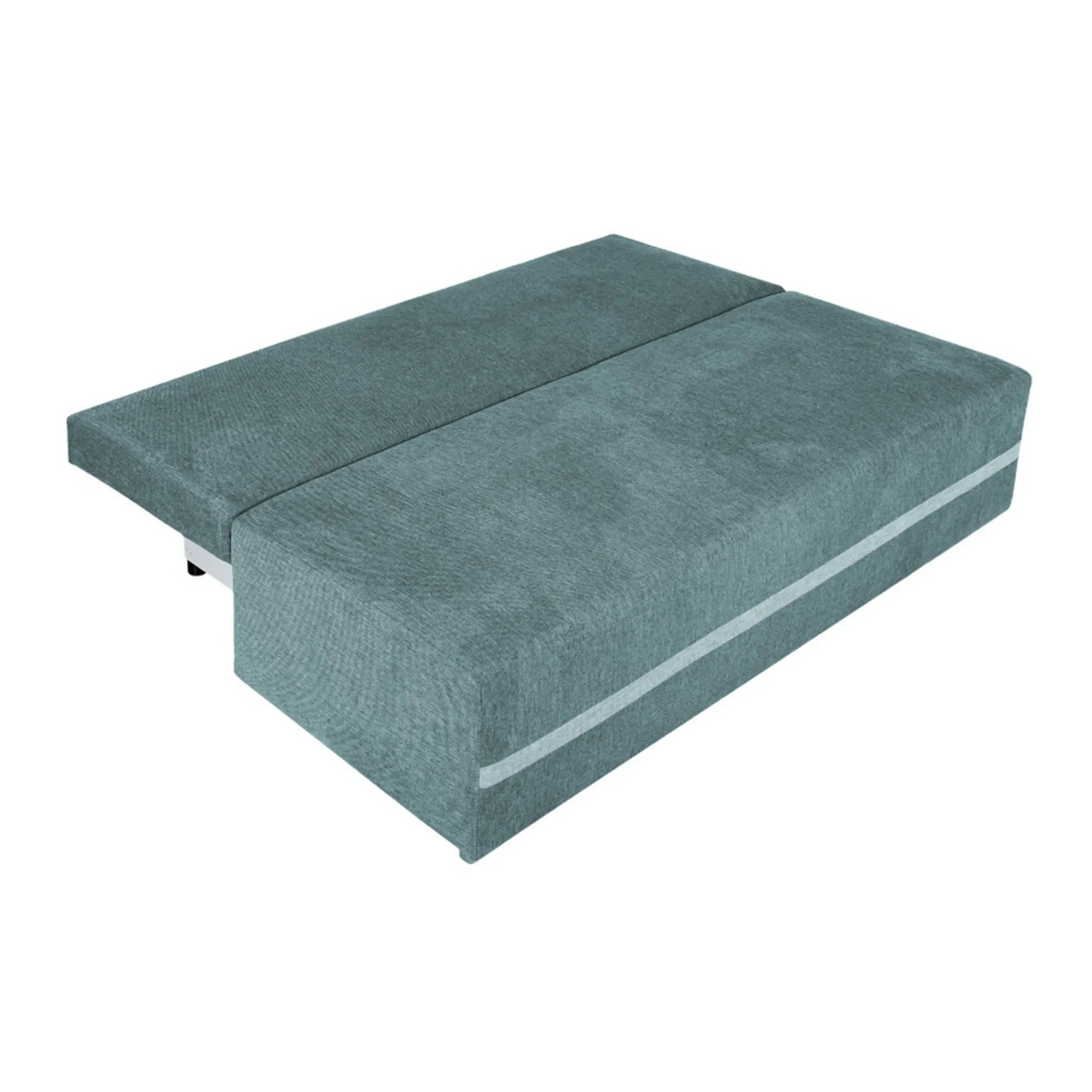 Canapea extensibila MATA, stofa catifelata verde - Aragon 75, 191x89x91 cm