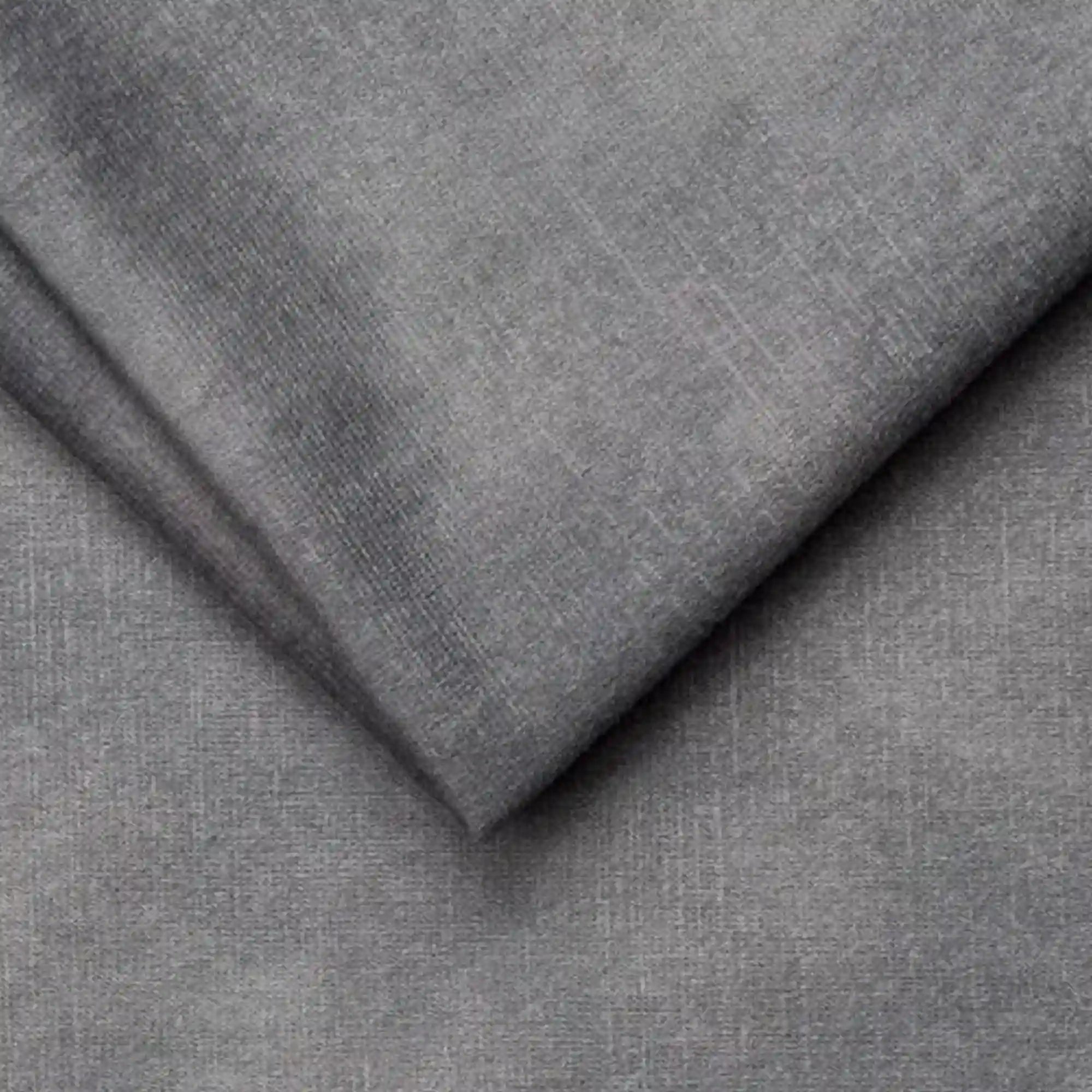 Canapea extensibila Molly, stofa catifelata gri - Palladium 15, Gama Premium, cu lada depozitare, 226x101x78/91 cm