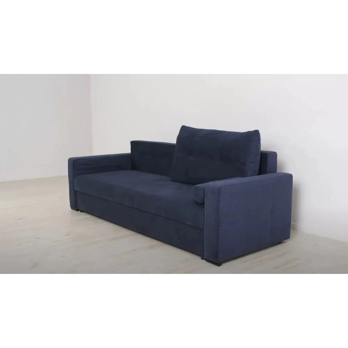 Canapea extensibila MONA, stofa catifelata albastru inchis - Aston new 26, 230x92x94 cm