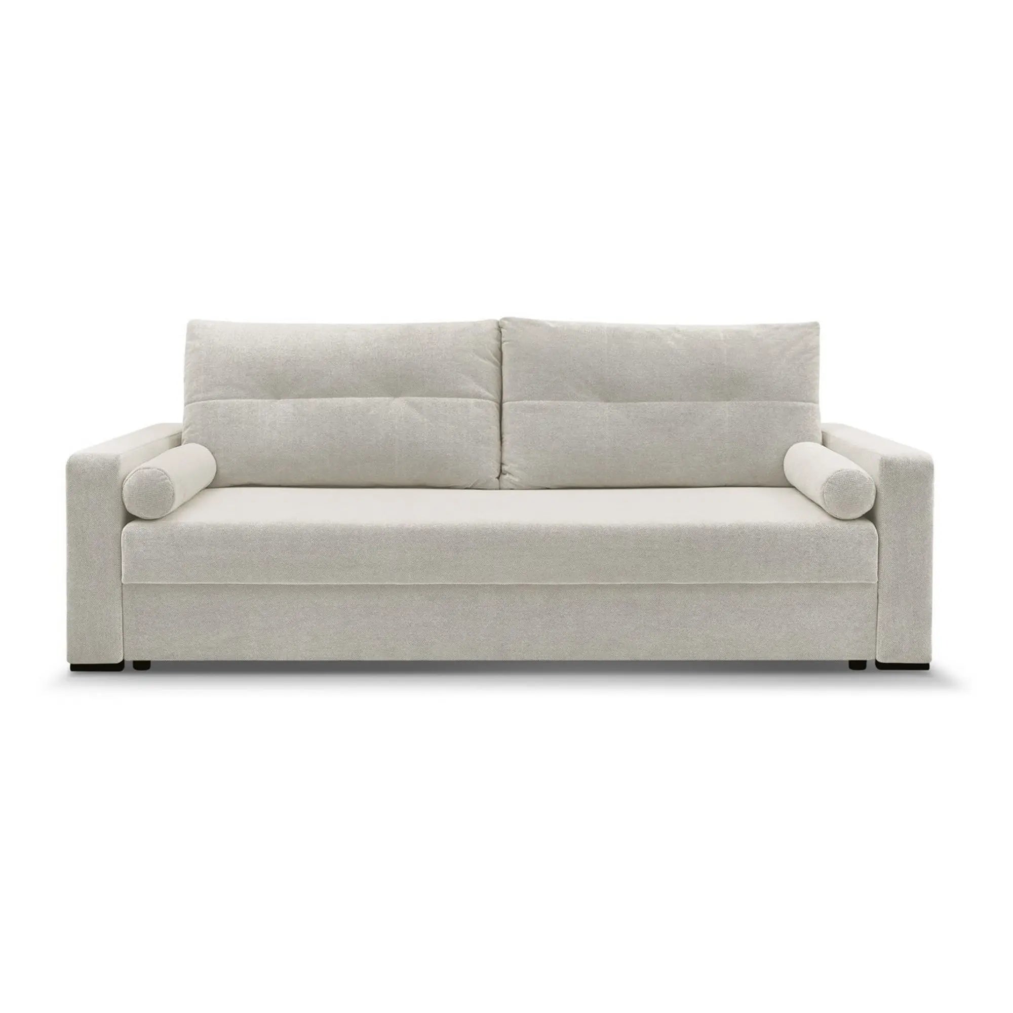 Canapea extensibila MONA, stofa catifelata bej - Curio 09, 230x92x94 cm