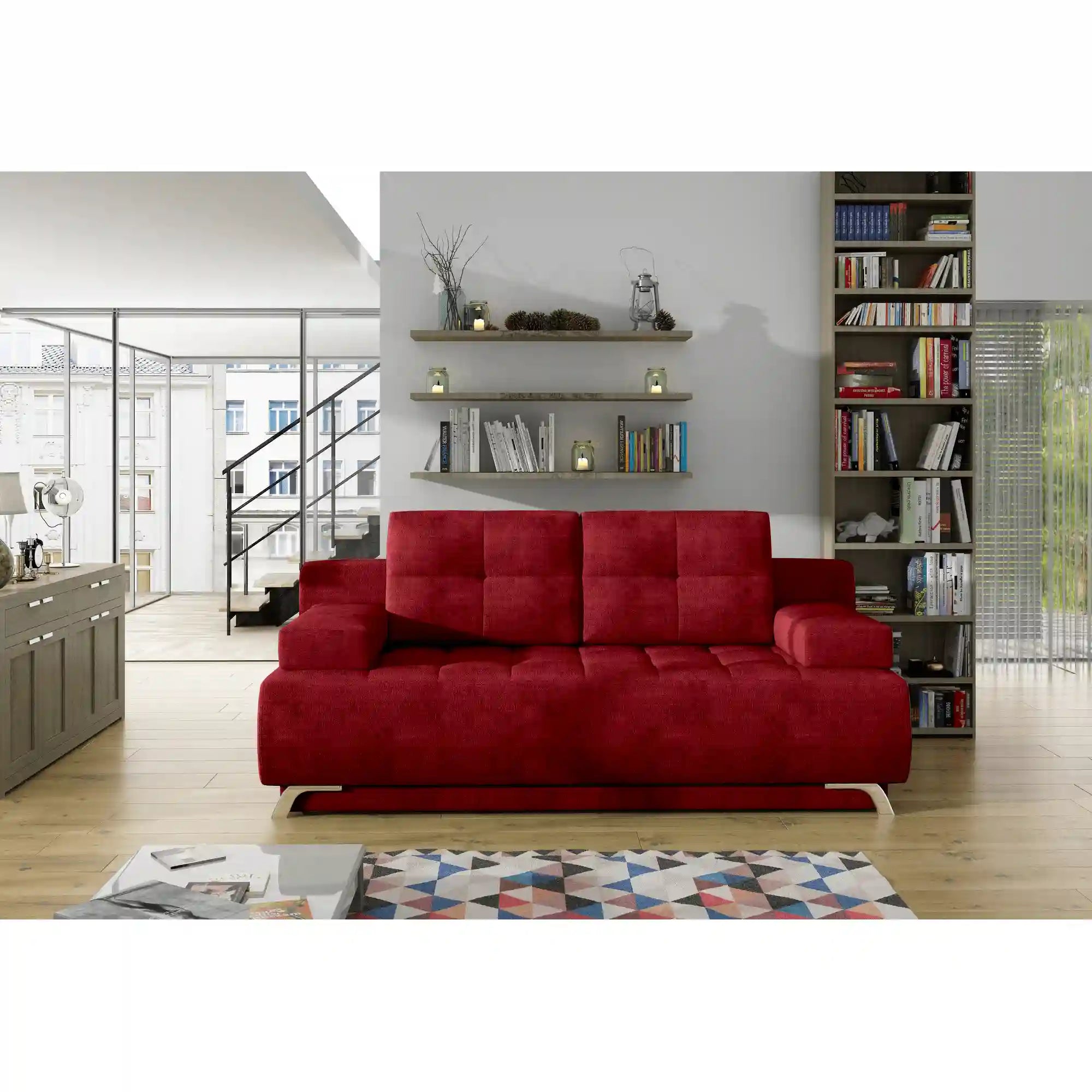 Canapea extensibila OSLO, personalizabil materiale gama Premium, cu lada depozitare, 197x94x90 cm