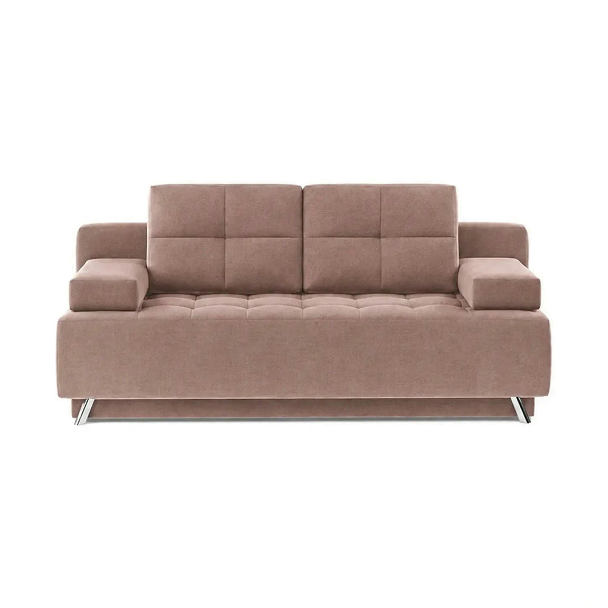 Canapea extensibila OSLO, stofa catifelata maro deschis - Palladium 4, 197x94x90 cm