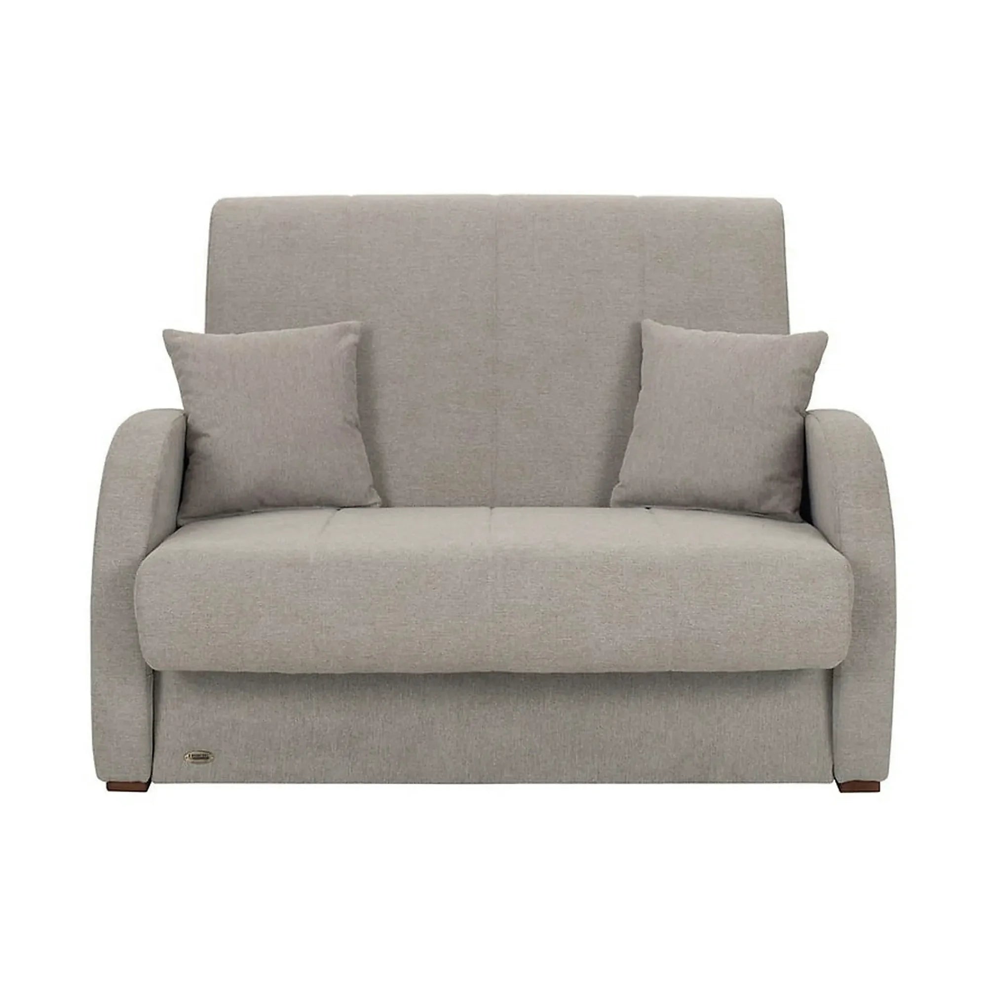 Canapea extensibila POLI, stofa catifelata bej - Matana 17, 134x110x97 cm