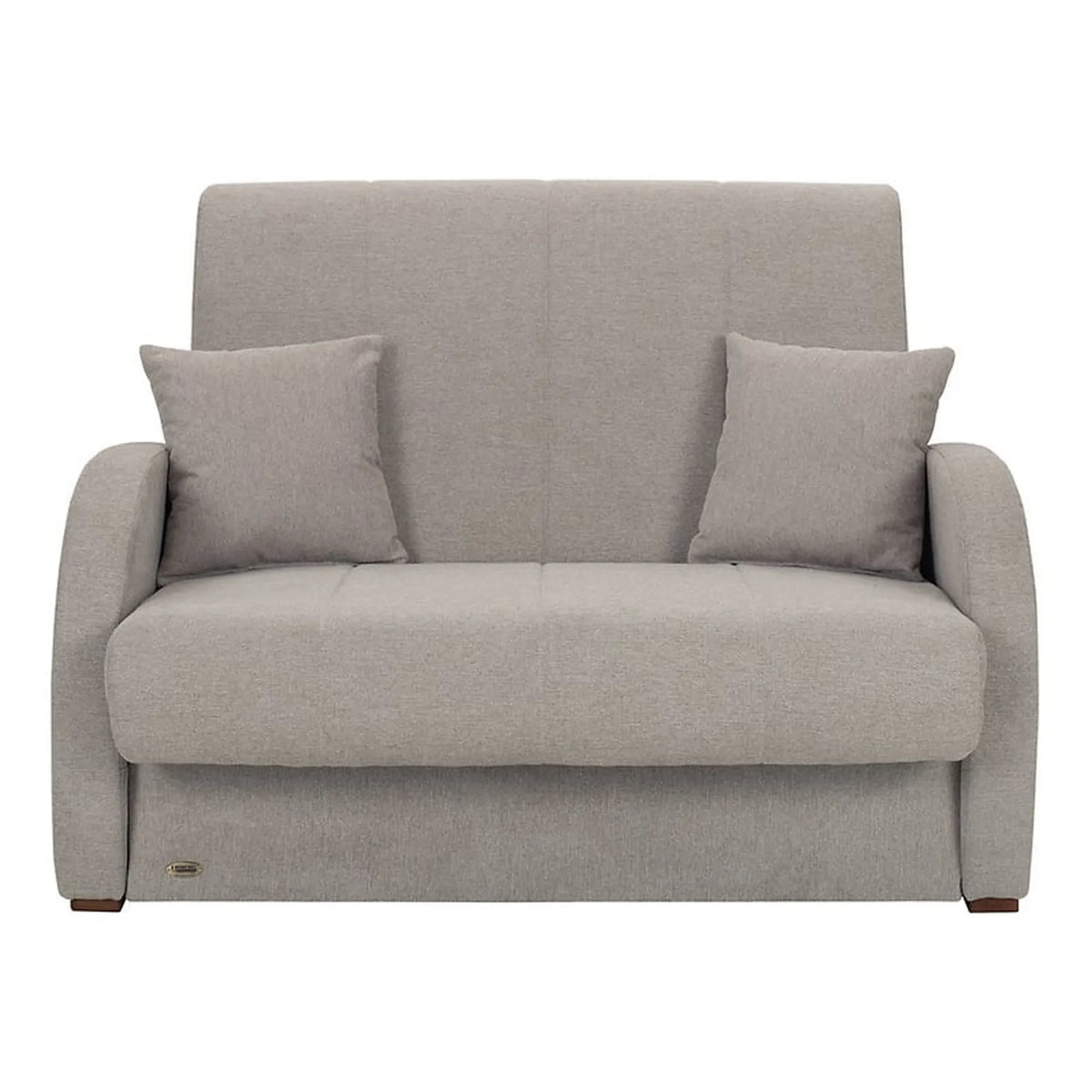 Canapea extensibila POLI, stofa catifelata bej - Matana 17, 134x110x97 cm