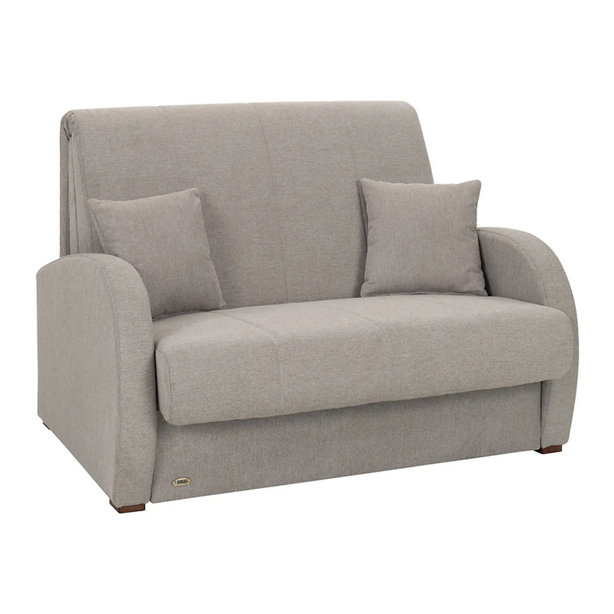 Canapea extensibila POLI, stofa catifelata bej - Matana 17, 134x110x97 cm