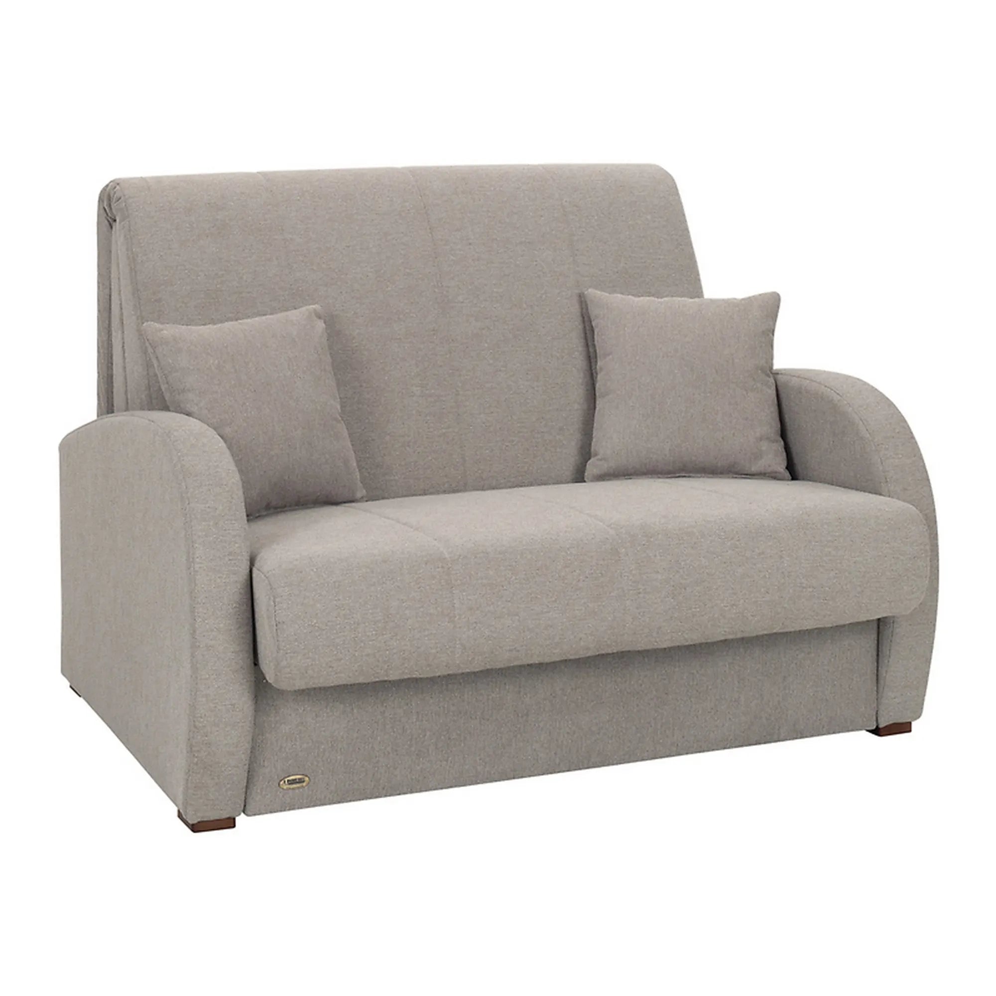 Canapea extensibila POLI, stofa catifelata bej - Matana 17, 134x110x97 cm