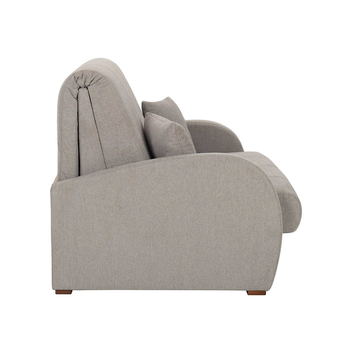 Canapea extensibila POLI, stofa catifelata bej - Matana 17, 134x110x97 cm