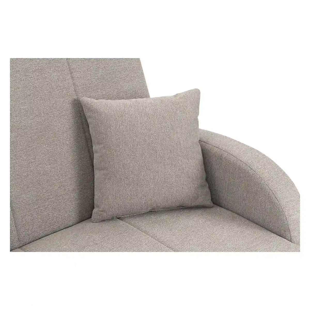 Canapea extensibila POLI, stofa catifelata bej - Matana 17, 134x110x97 cm