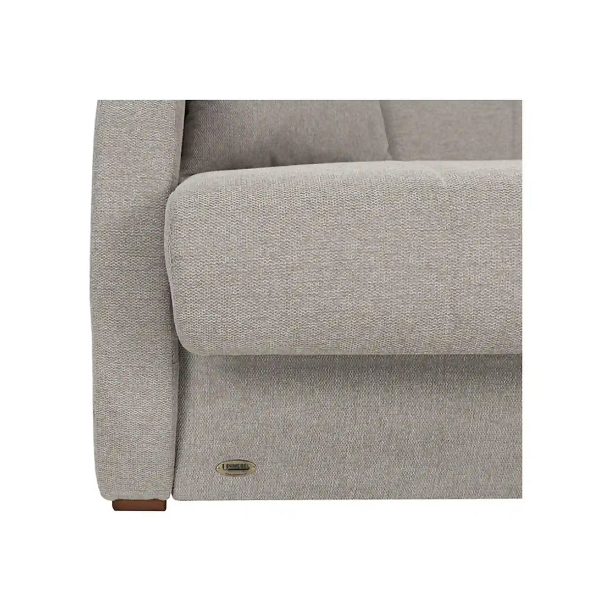 Canapea extensibila POLI, stofa catifelata bej - Matana 17, 134x110x97 cm