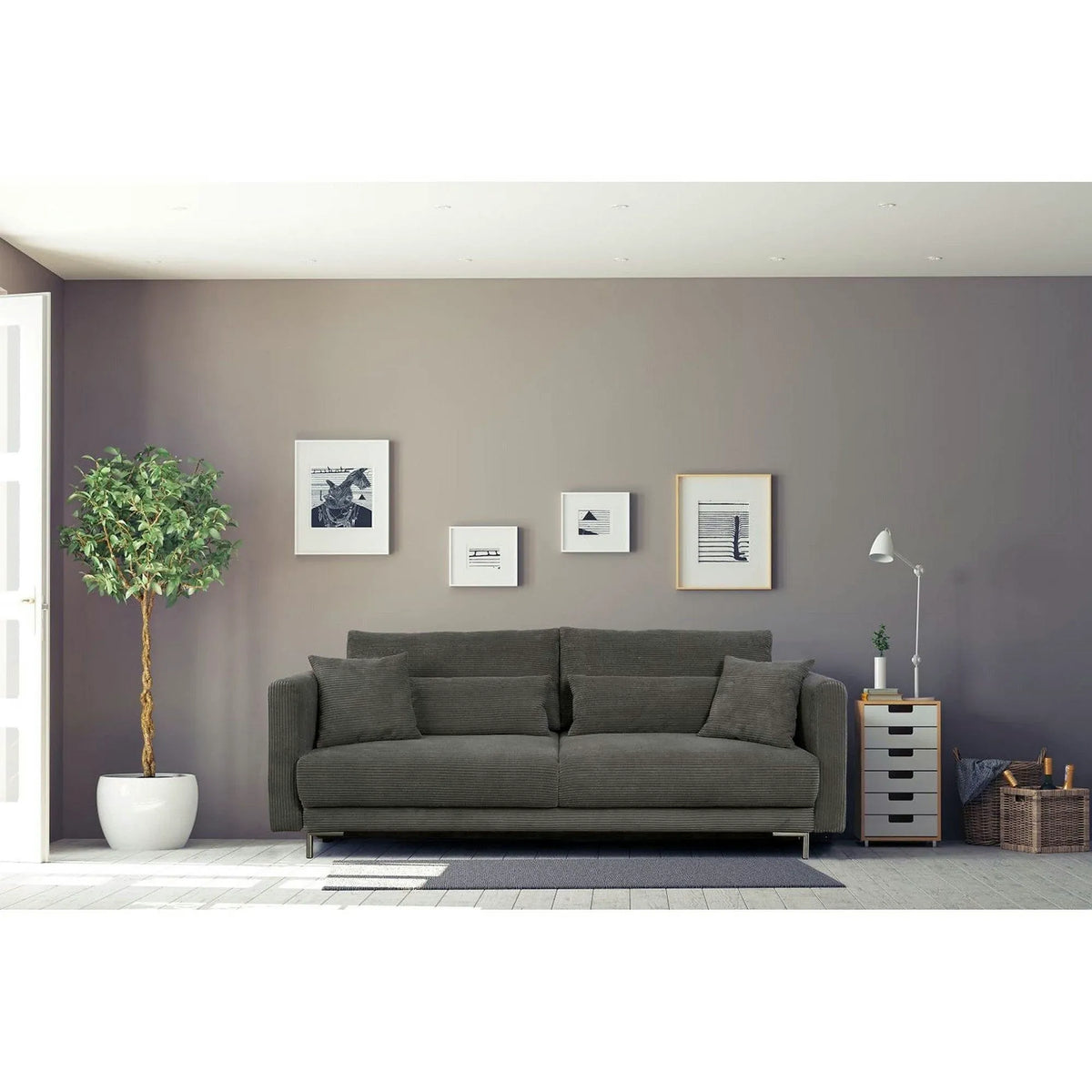 Canapea extensibila RICO, personalizabil materiale gama Oferta Avantaj, cu lada depozitare, 224x114x91 cm
