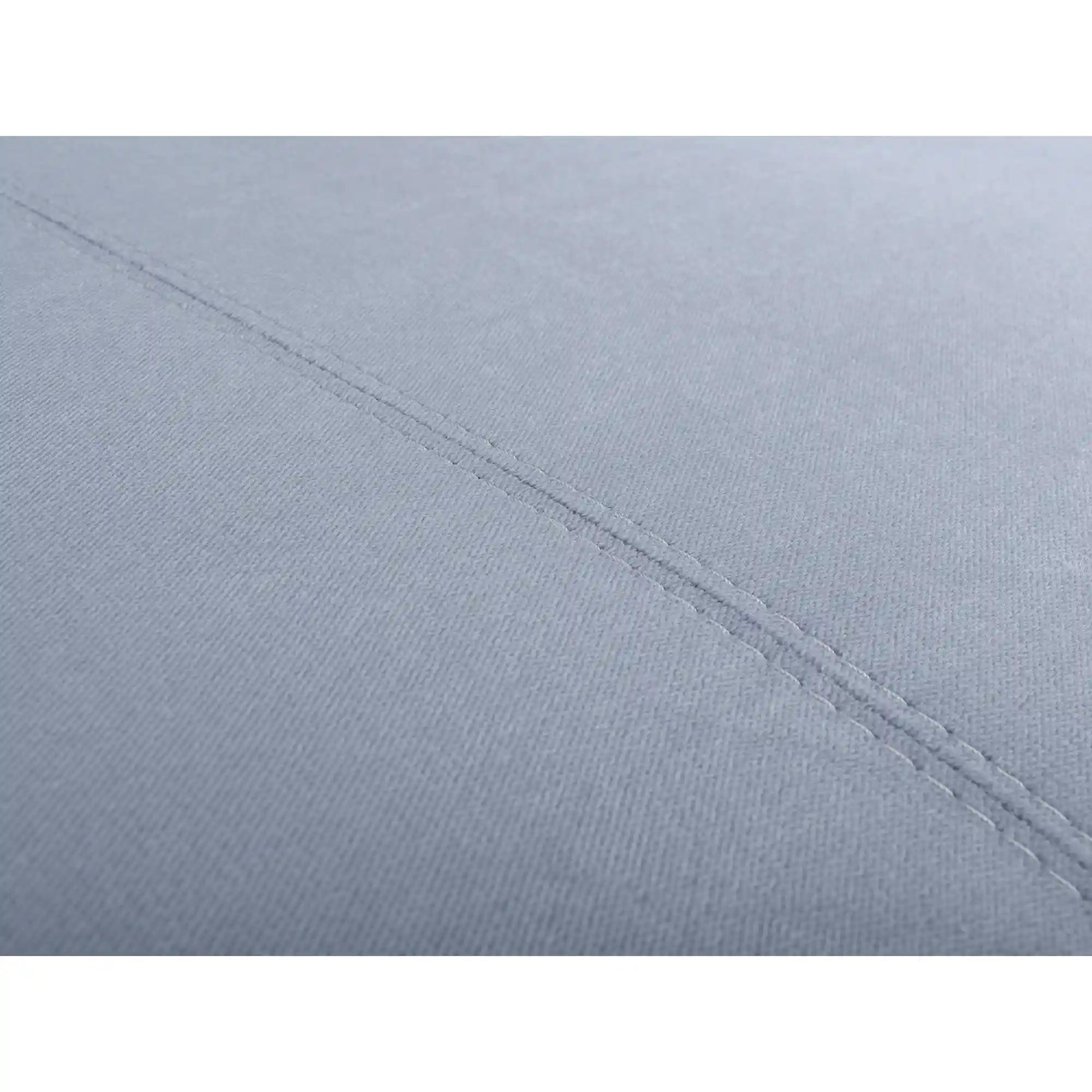 Canapea extensibila SENTILA, stofa catifelata gri - Elia 84, 198x106x91 cm