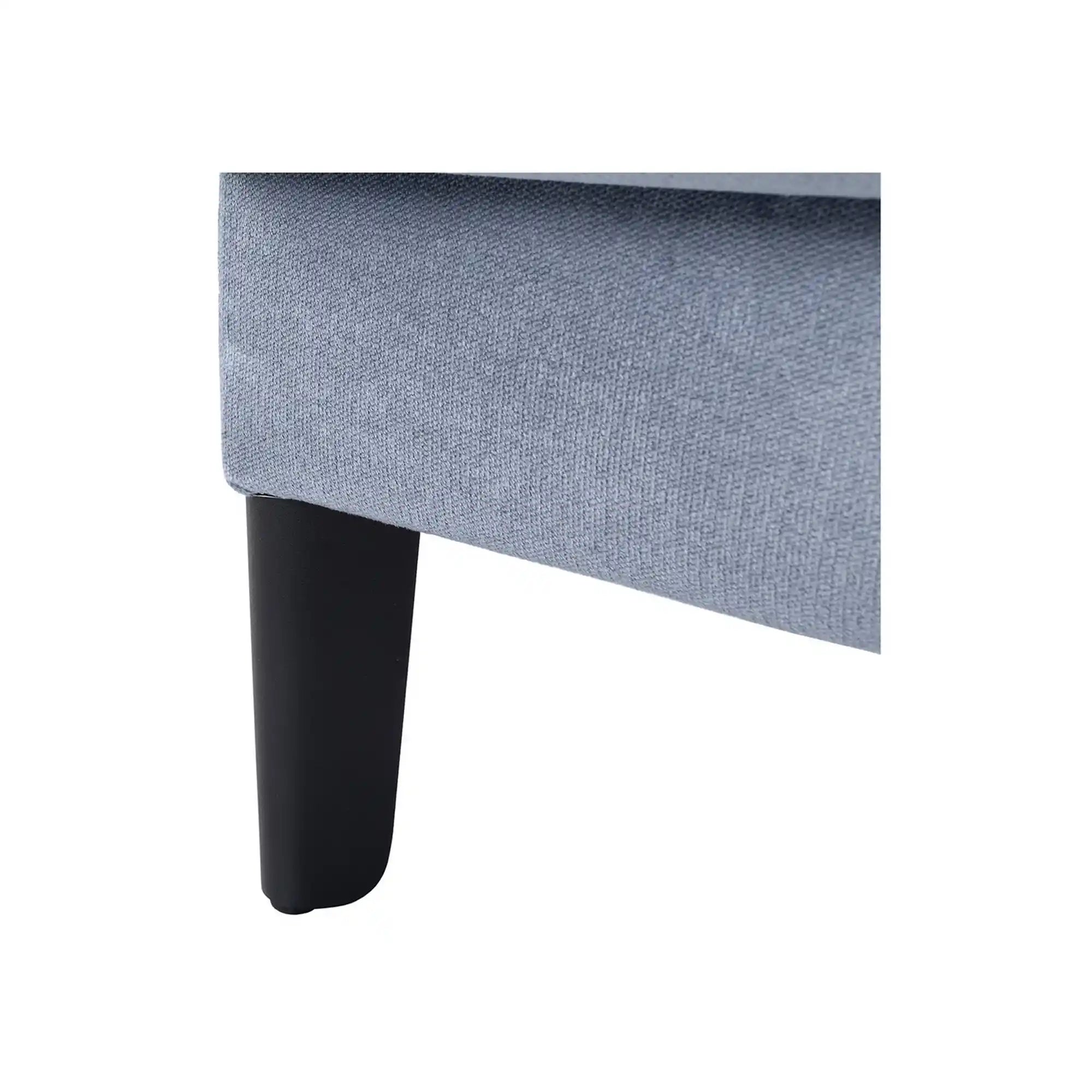 Canapea extensibila SENTILA, stofa catifelata gri - Elia 84, 198x106x91 cm