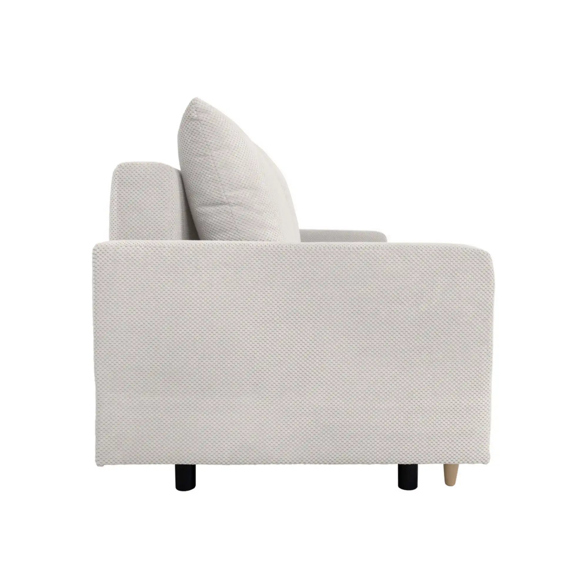 Canapea extensibila SIGMA, stofa catifelata bej - Onega 2, 208x90x92 cm