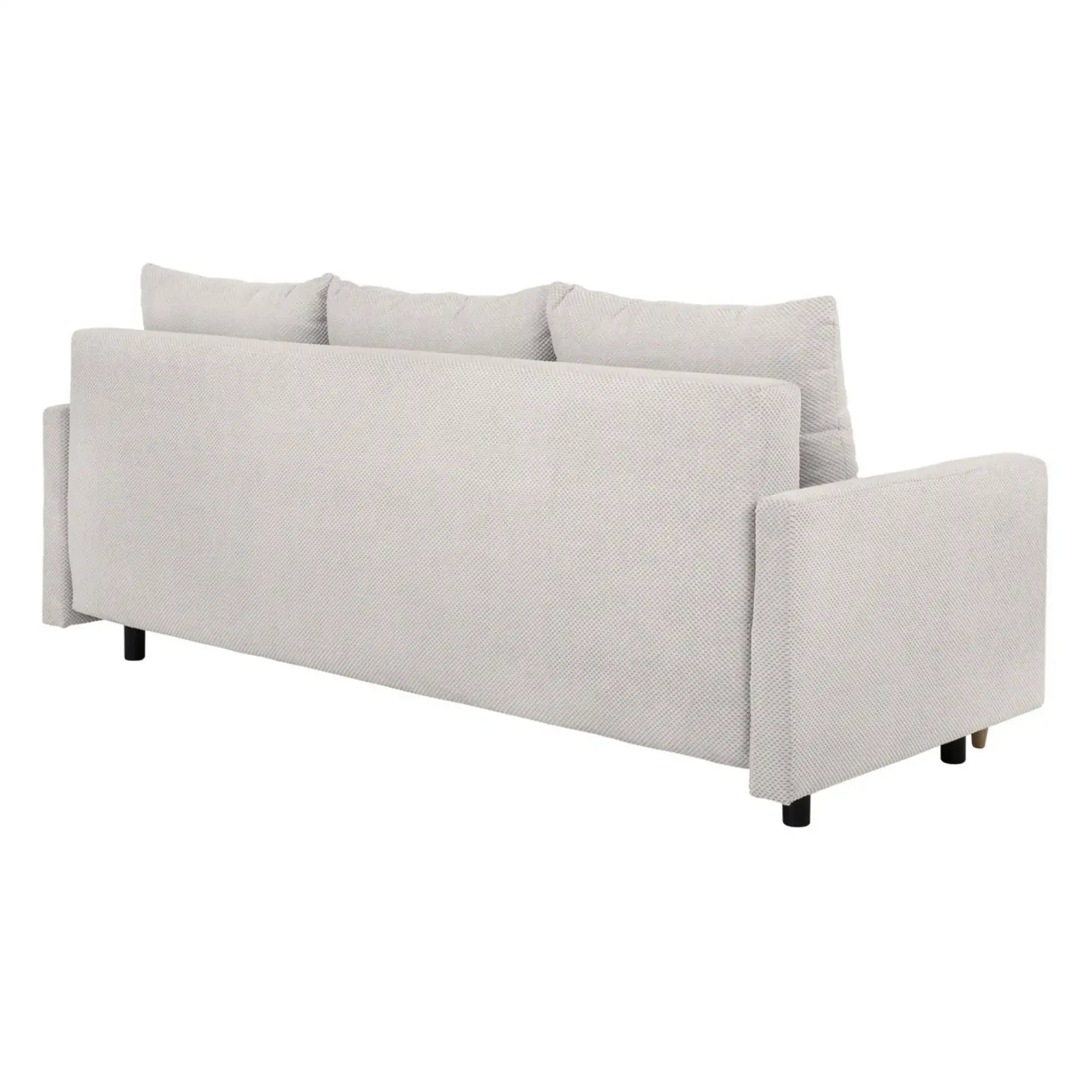 Canapea extensibila SIGMA, stofa catifelata bej - Onega 2, 208x90x92 cm