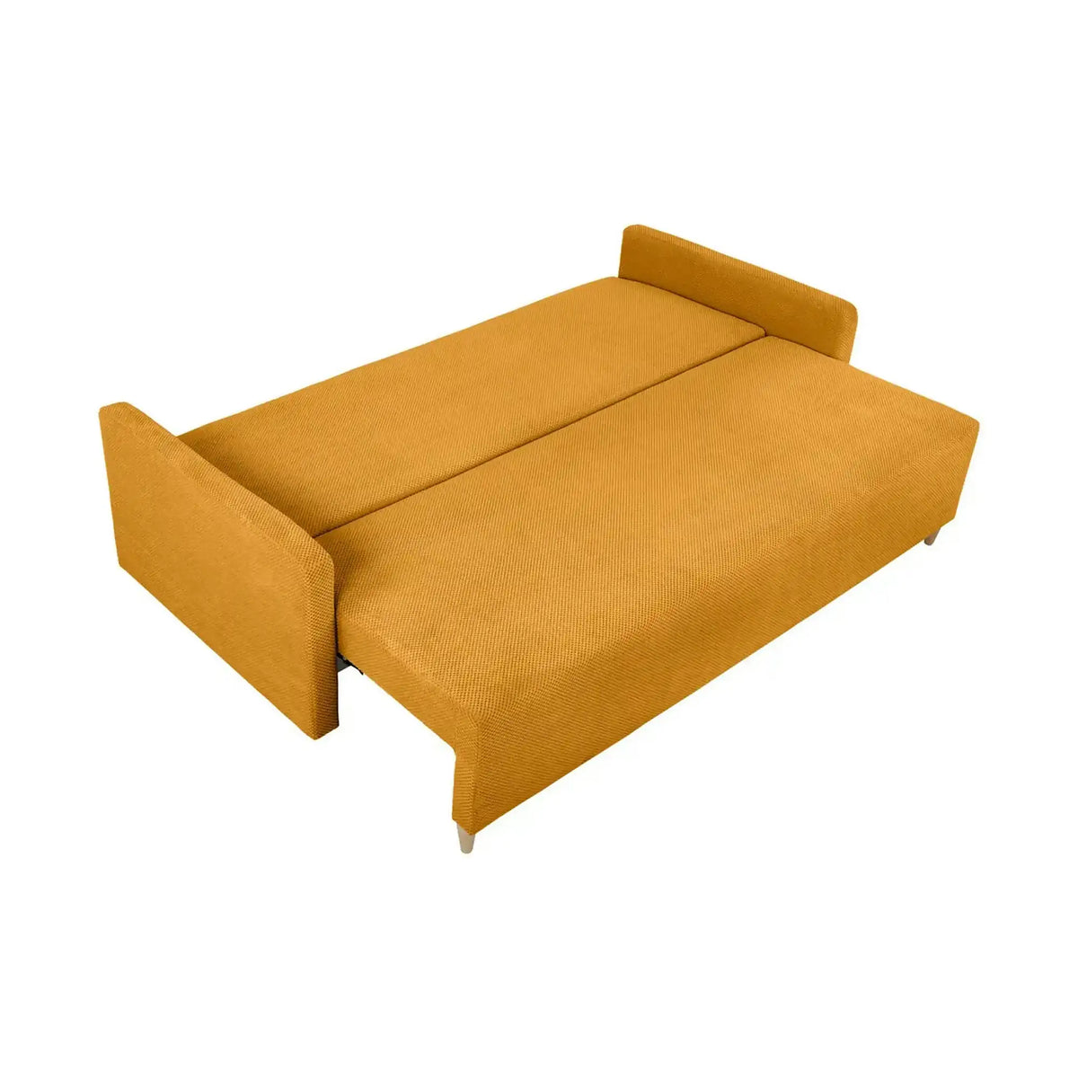 Canapea extensibila SIGMA, stofa catifelata galben - Onega 19, 208x90x92 cm