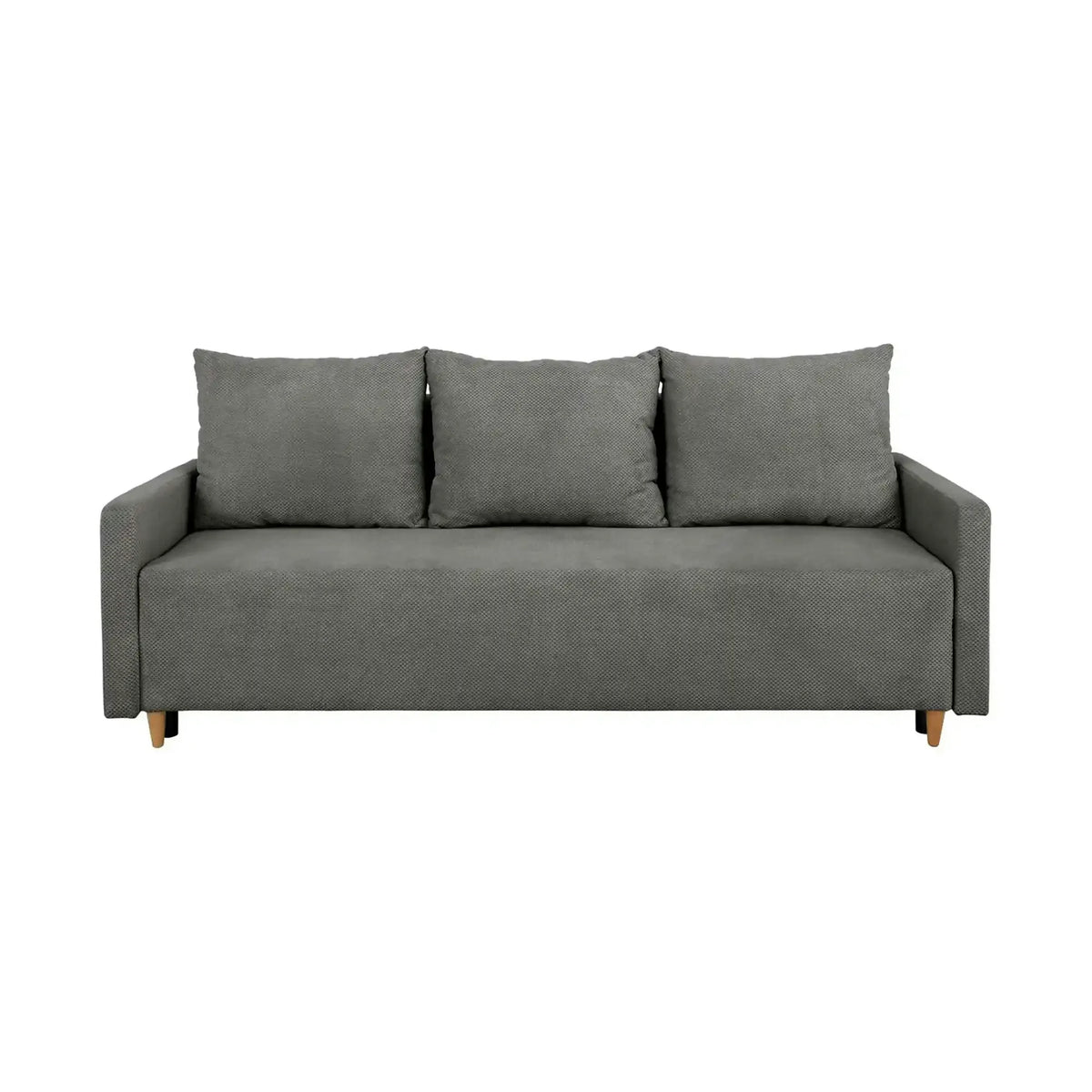 Canapea extensibila SIGMA, stofa catifelata gri - Onega 7, 208x90x92 cm