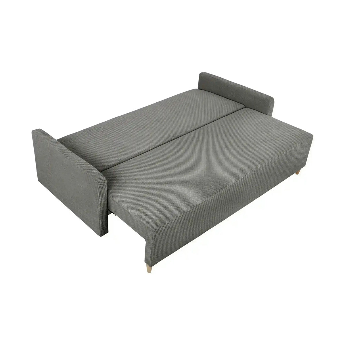 Canapea extensibila SIGMA, stofa catifelata gri - Onega 7, 208x90x92 cm