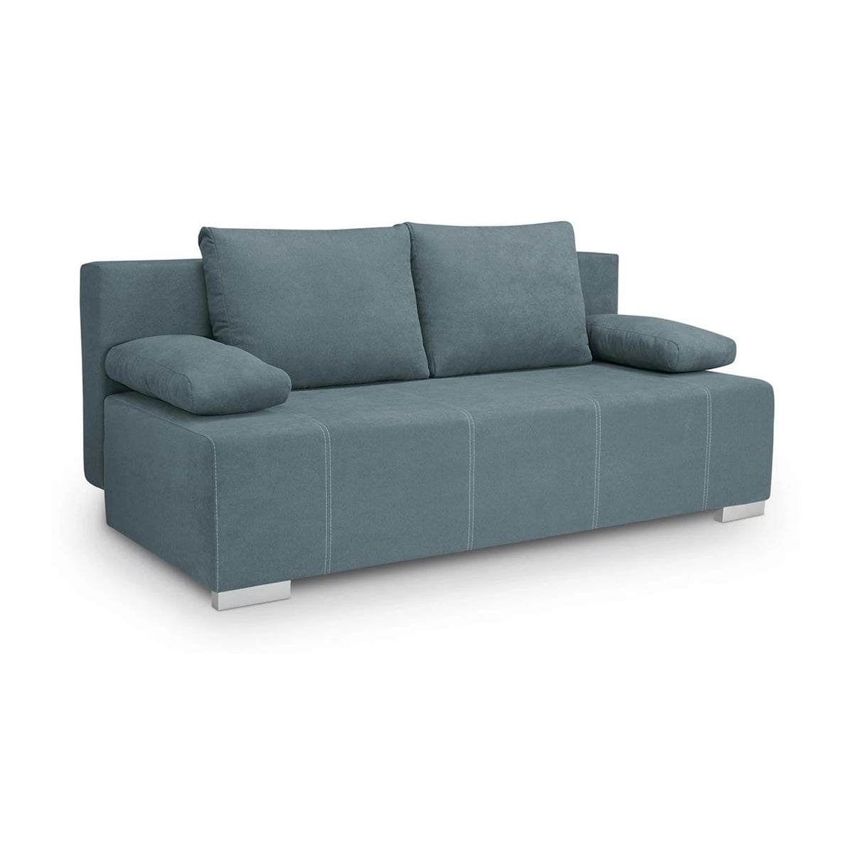 Canapea extensibila STREET IV, stofa catifelata albastru - Wind 76, 197x98x95 cm