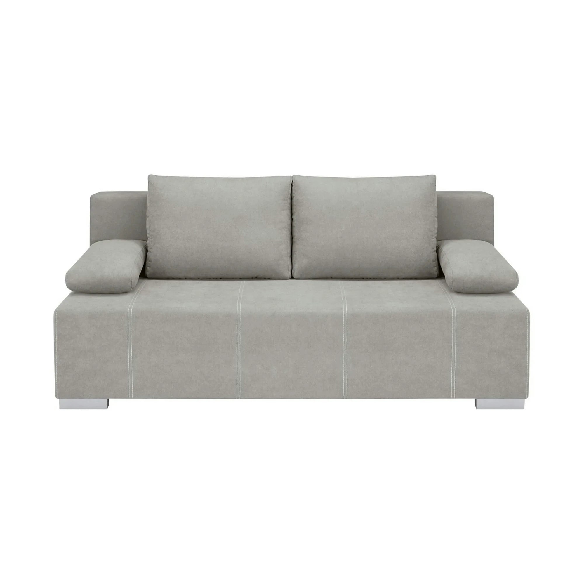 Canapea extensibila STREET IV, stofa catifelata gri - Enjoy new 21, 197x98x95 cm