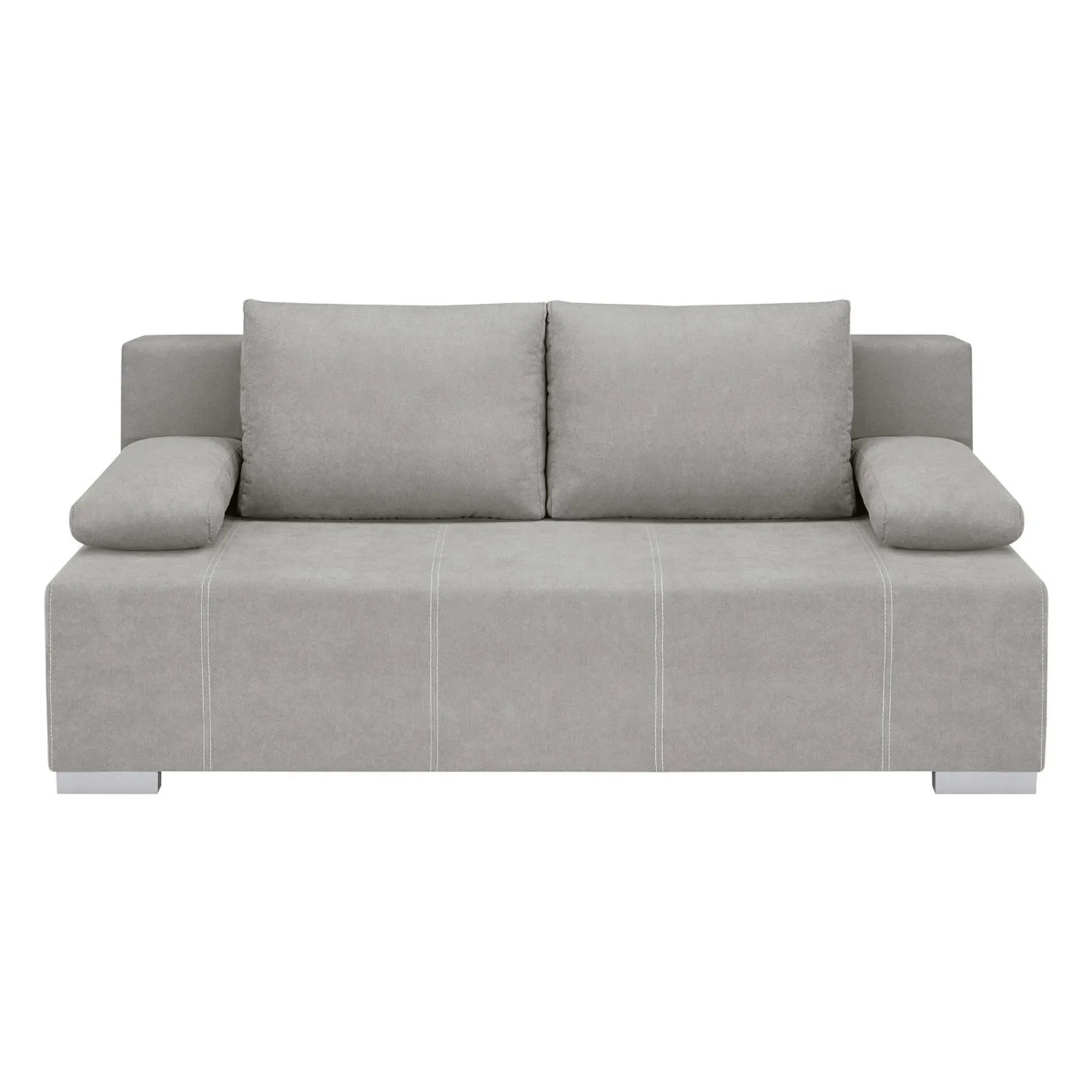 Canapea extensibila STREET IV, stofa catifelata gri - Enjoy new 21, 197x98x95 cm