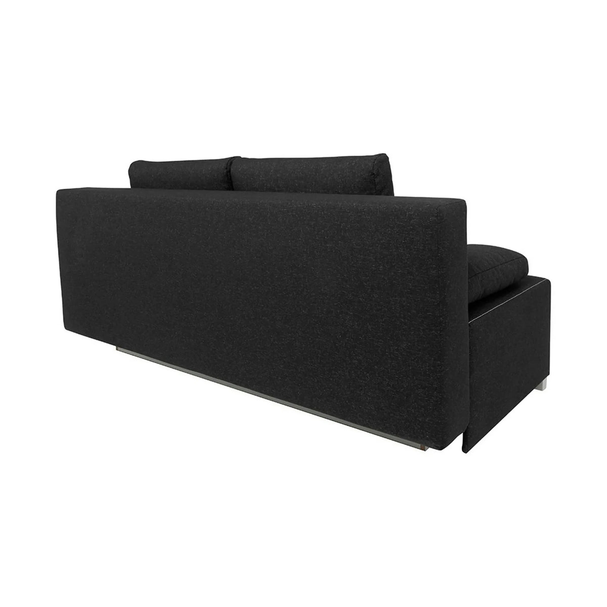 Canapea extensibila STREET IV, stofa catifelata negru - Denver 21, 197x98x95 cm