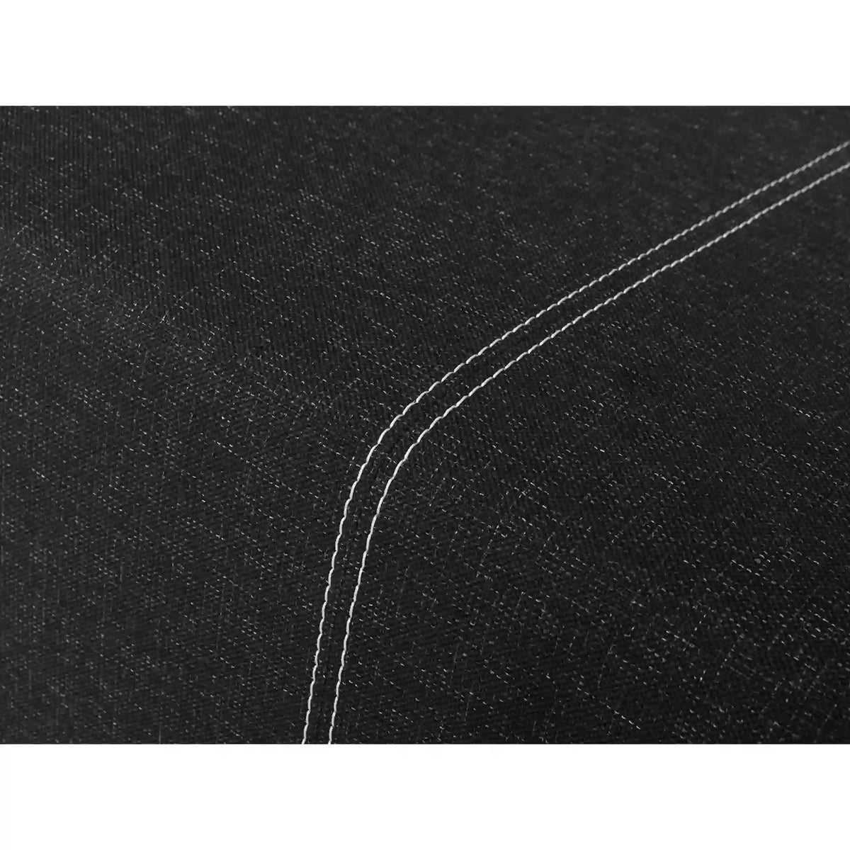 Canapea extensibila STREET IV, stofa catifelata negru - Denver 21, 197x98x95 cm