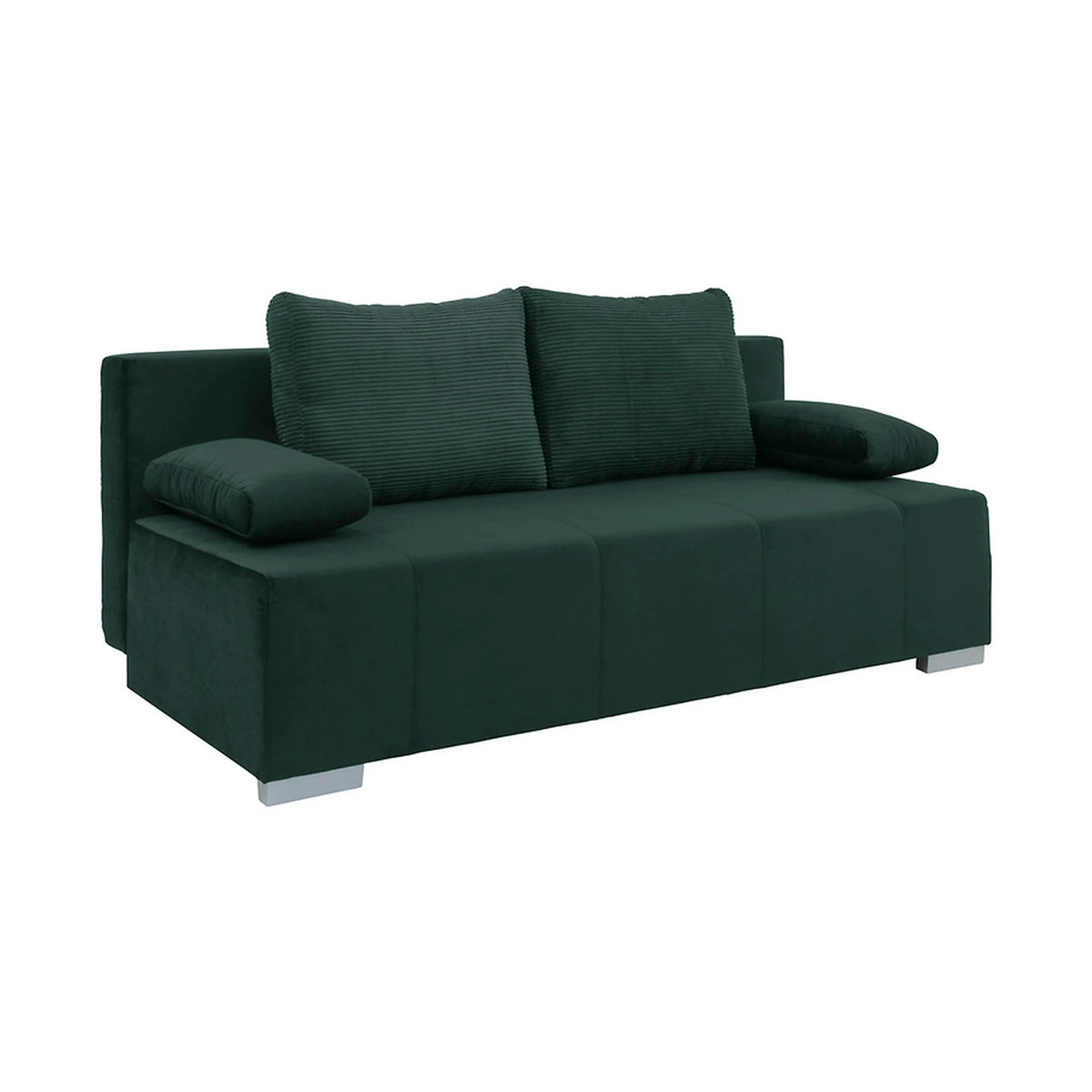Canapea extensibila STREET IV, stofa catifelata verde - Trinity 28, 197x98x95 cm
