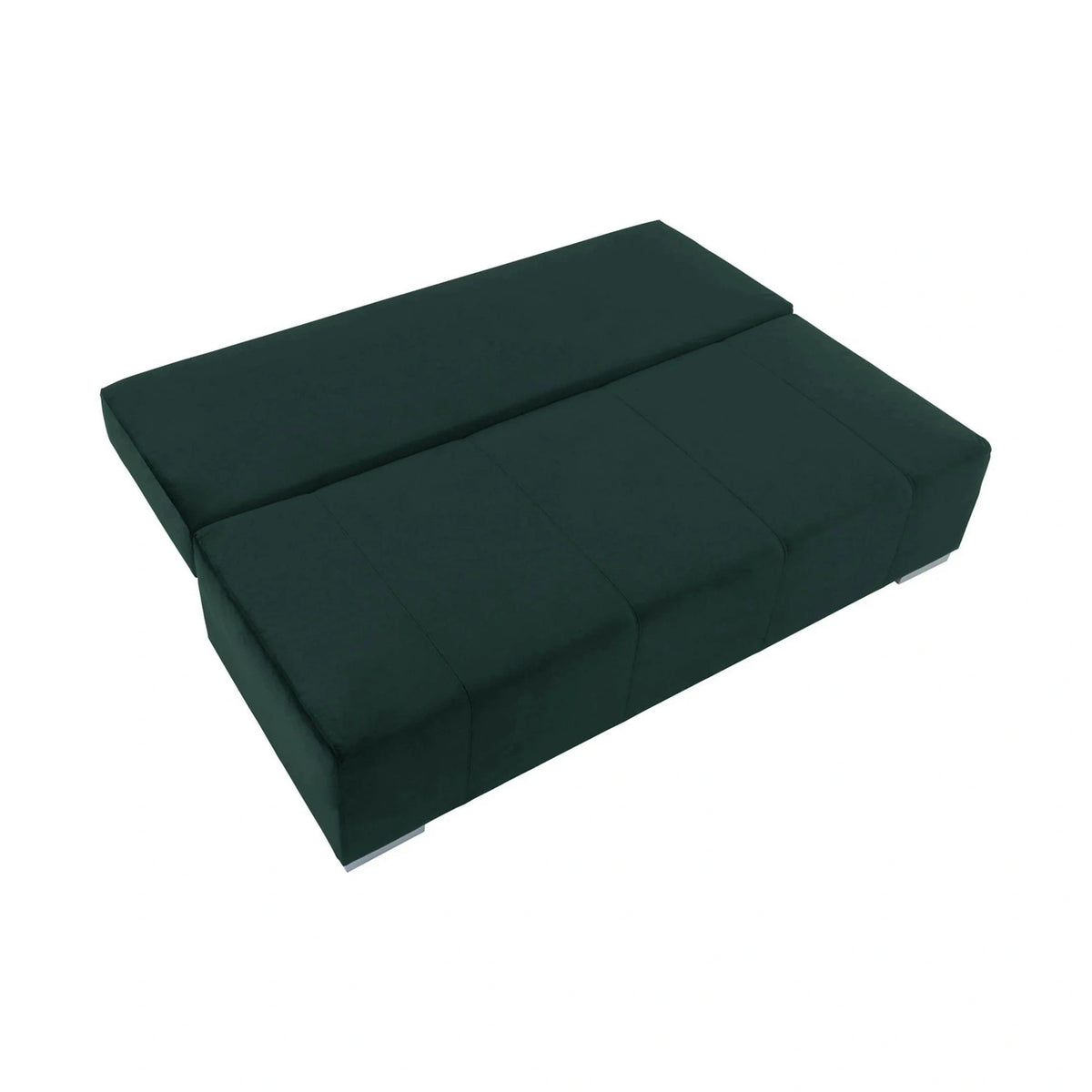 Canapea extensibila STREET IV, stofa catifelata verde - Trinity 28, 197x98x95 cm