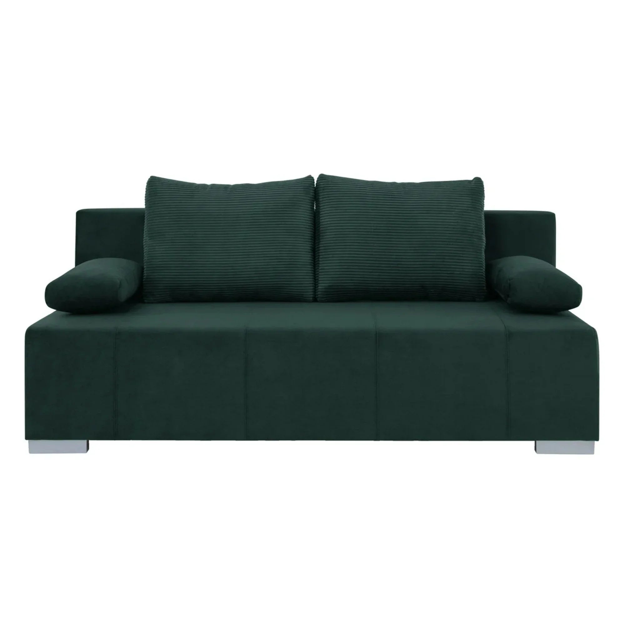 Canapea extensibila STREET IV, stofa catifelata verde - Trinity 28, 197x98x95 cm