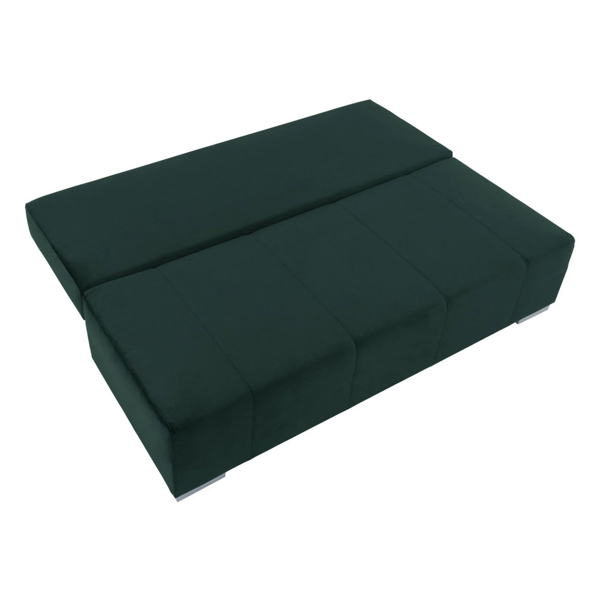 Canapea extensibila STREET IV, stofa catifelata verde - Trinity 28, 197x98x95 cm