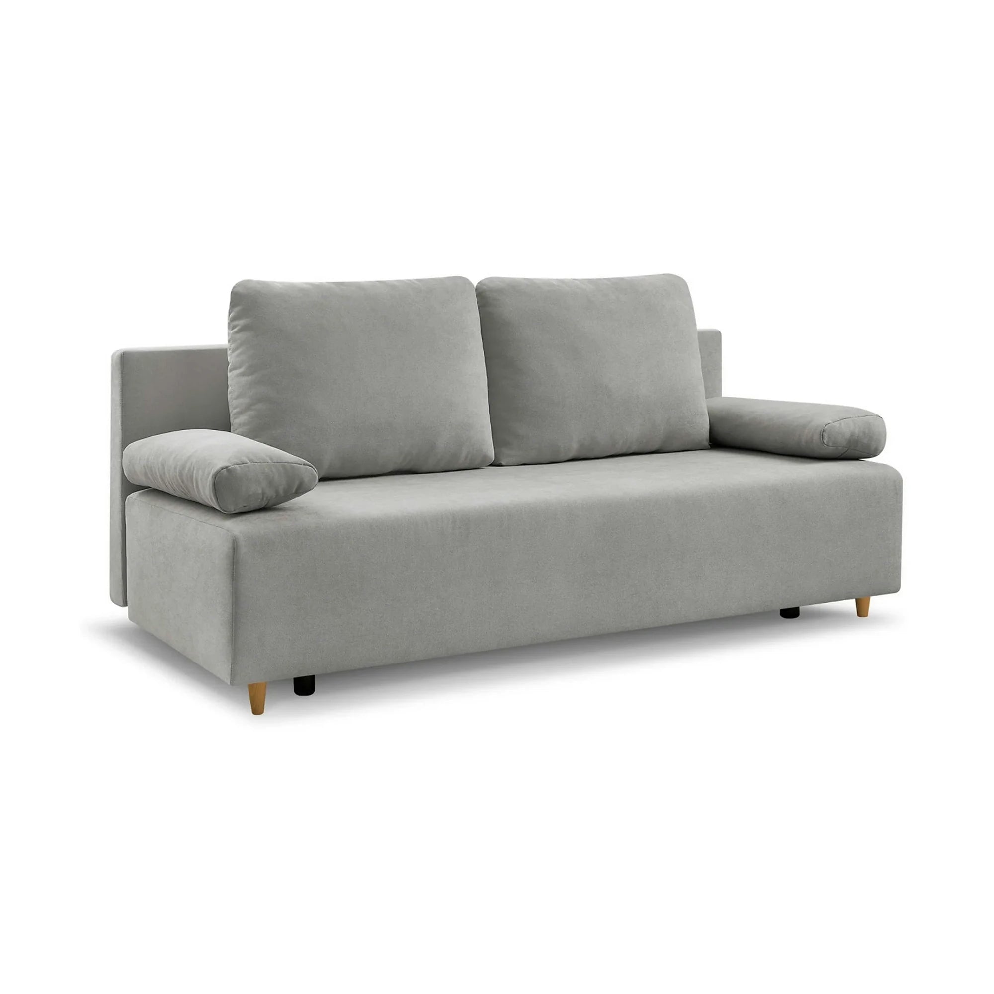Canapea extensibila SUN, stofa catifelata gri - Enjoy New 45, 193x92x96 cm