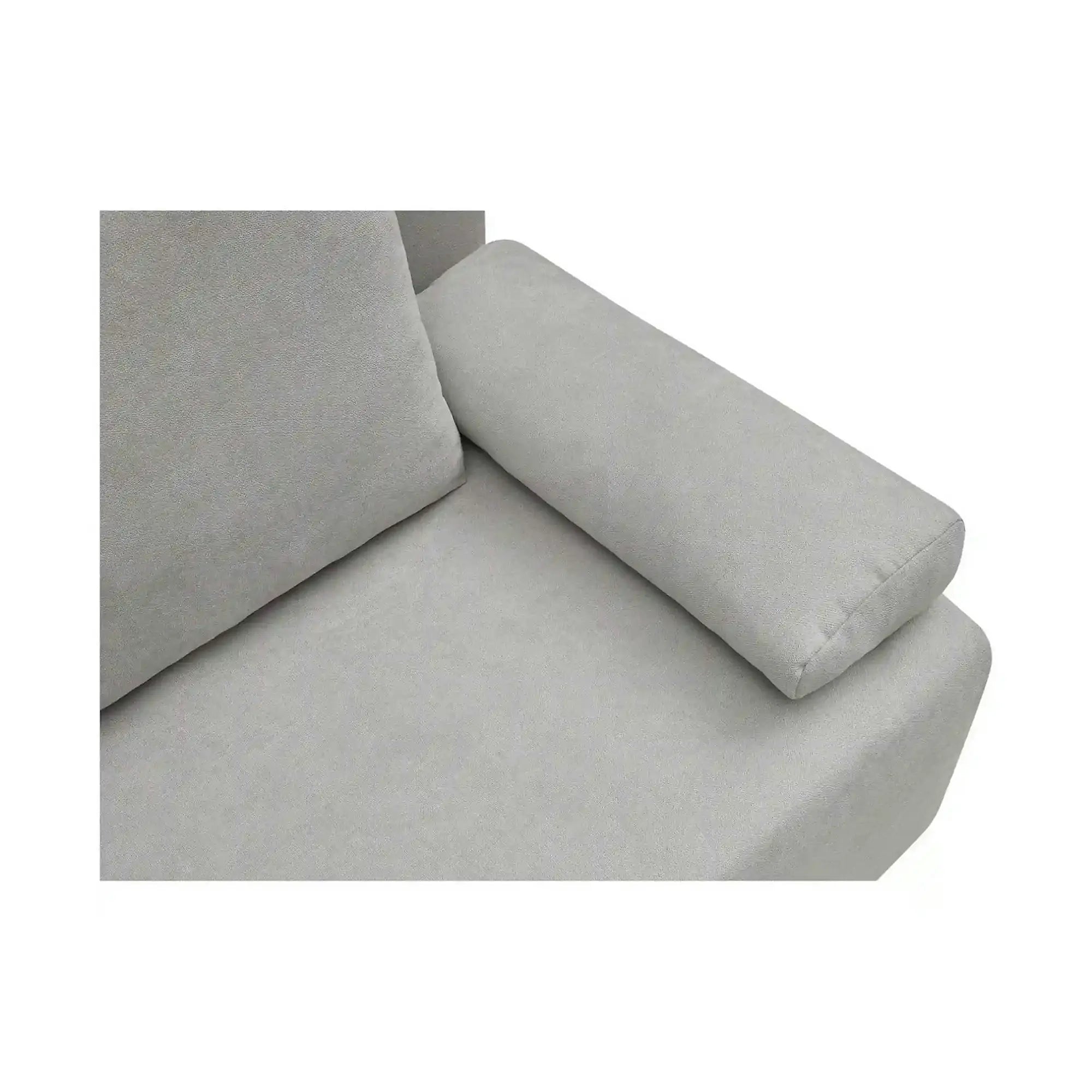 Canapea extensibila SUN, stofa catifelata gri - Enjoy New 45, 193x92x96 cm