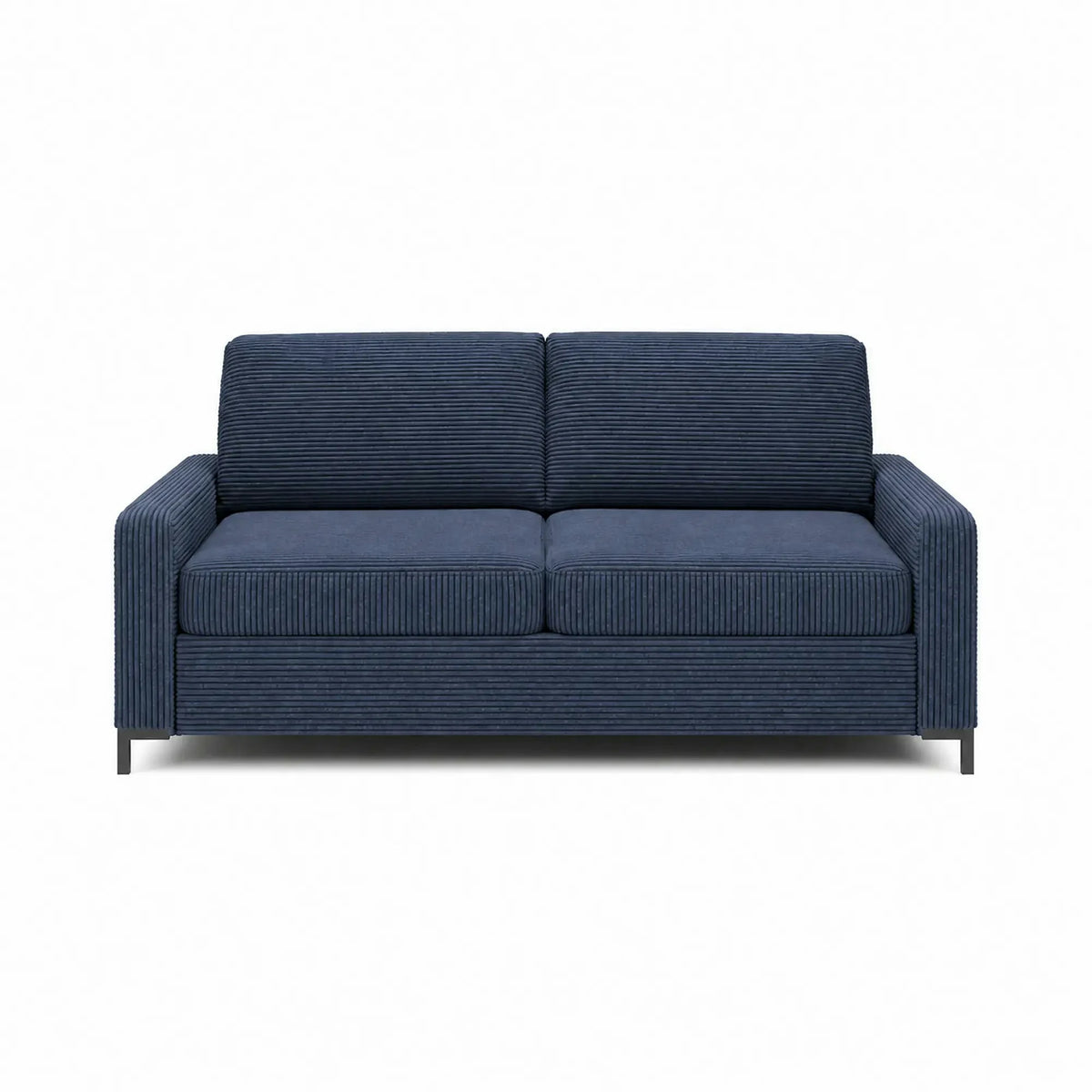 Canapea extensibila TINO 140, stofa catifelata albastru - Poso 05, 187x97x84 cm