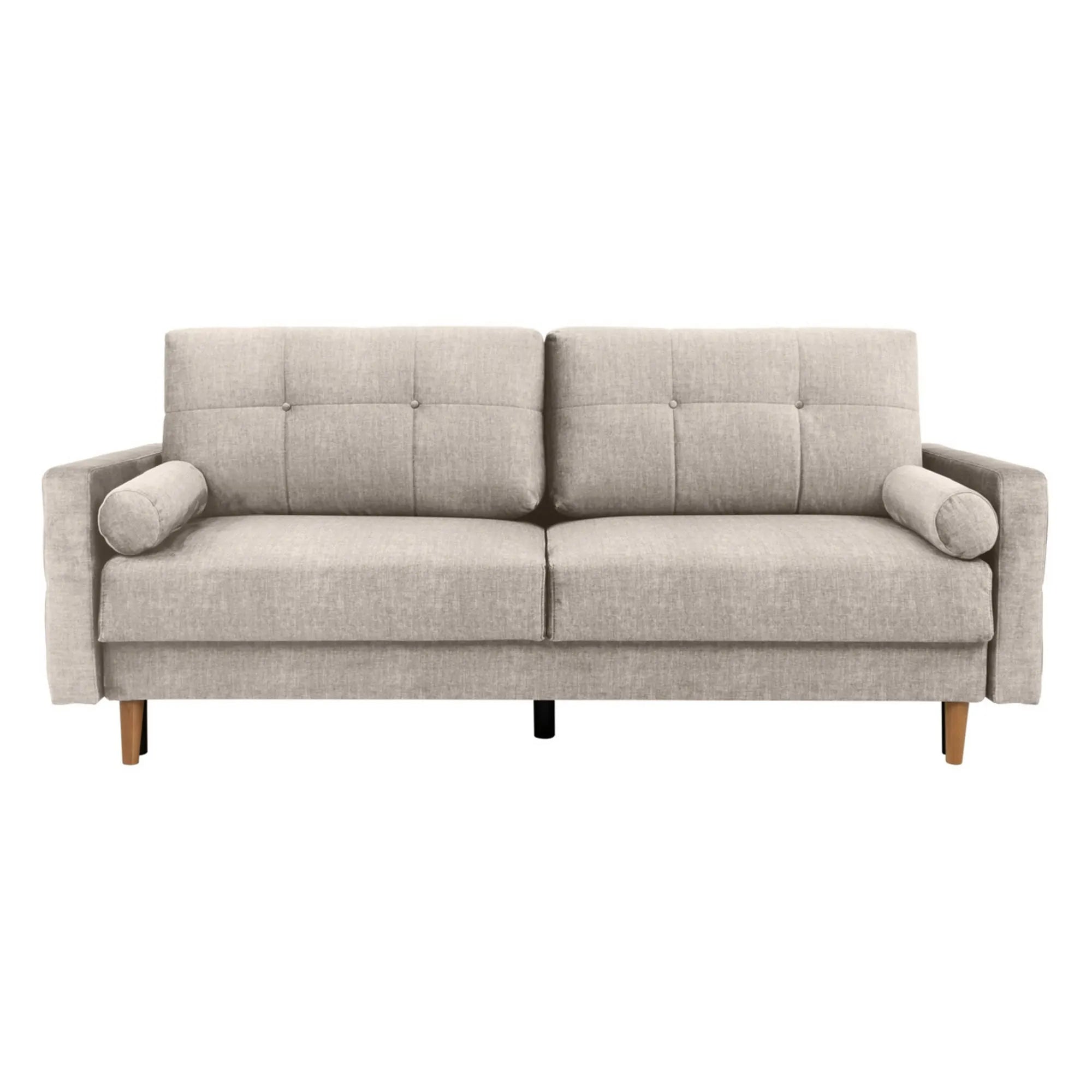 Canapea extensibila TORENT, stofa catifelata bej - Vogue 02, 220x98x95 cm