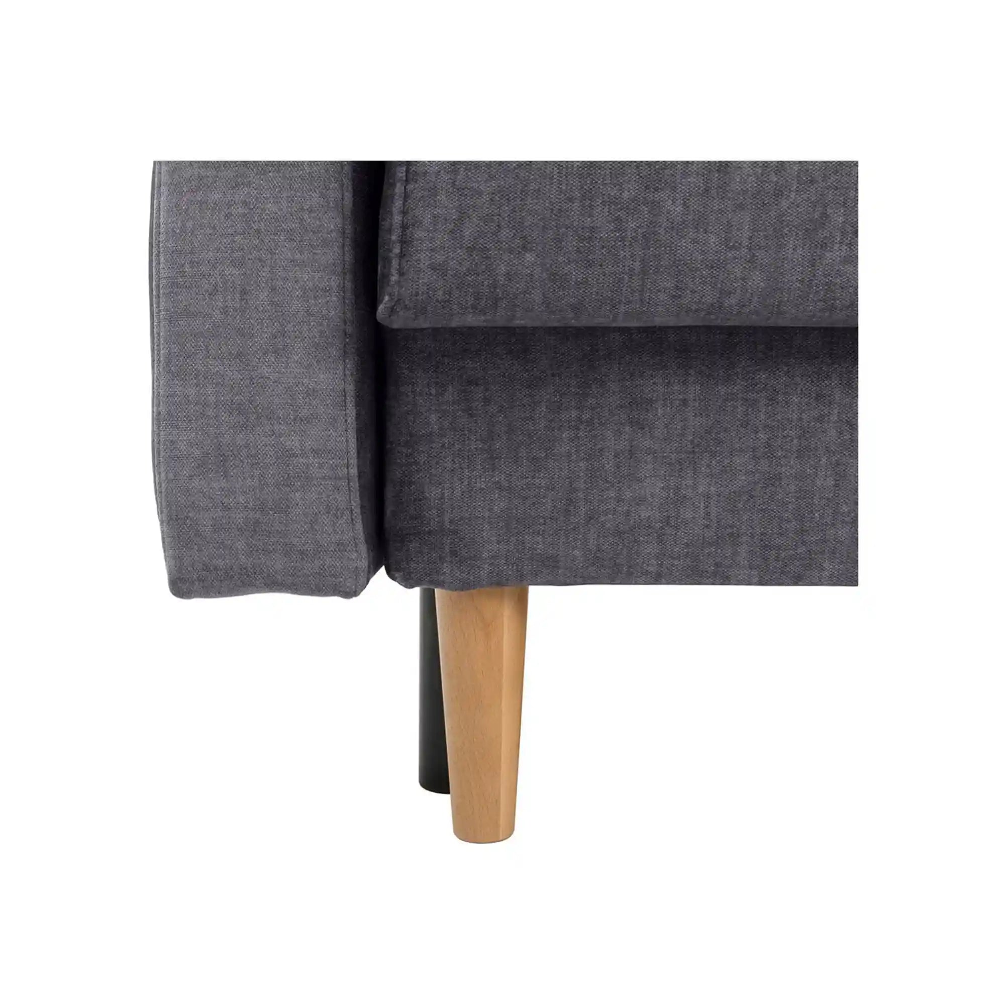 Canapea extensibila TORENT, stofa catifelata gri - Vogue 16, 220x98x95 cm